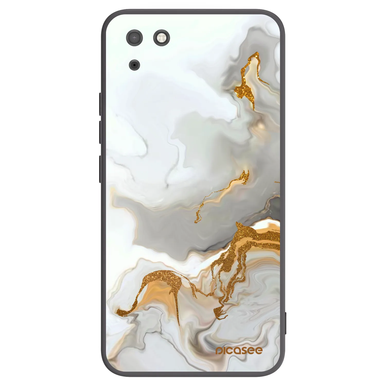 Picasee silikonowe czarne etui na Huawei Y5P - Her