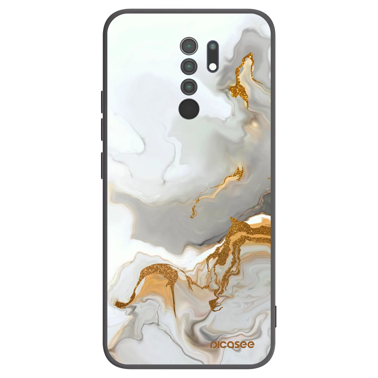 Picasee silikonowe czarne etui na Xiaomi Redmi 9 - Her