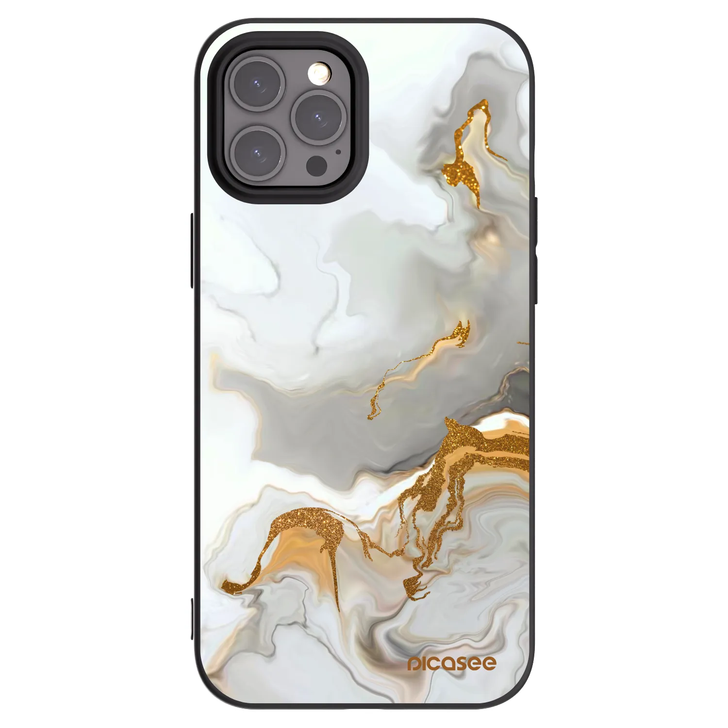 Picasee silikonowe czarne etui na Apple iPhone 12 Pro Max - Her