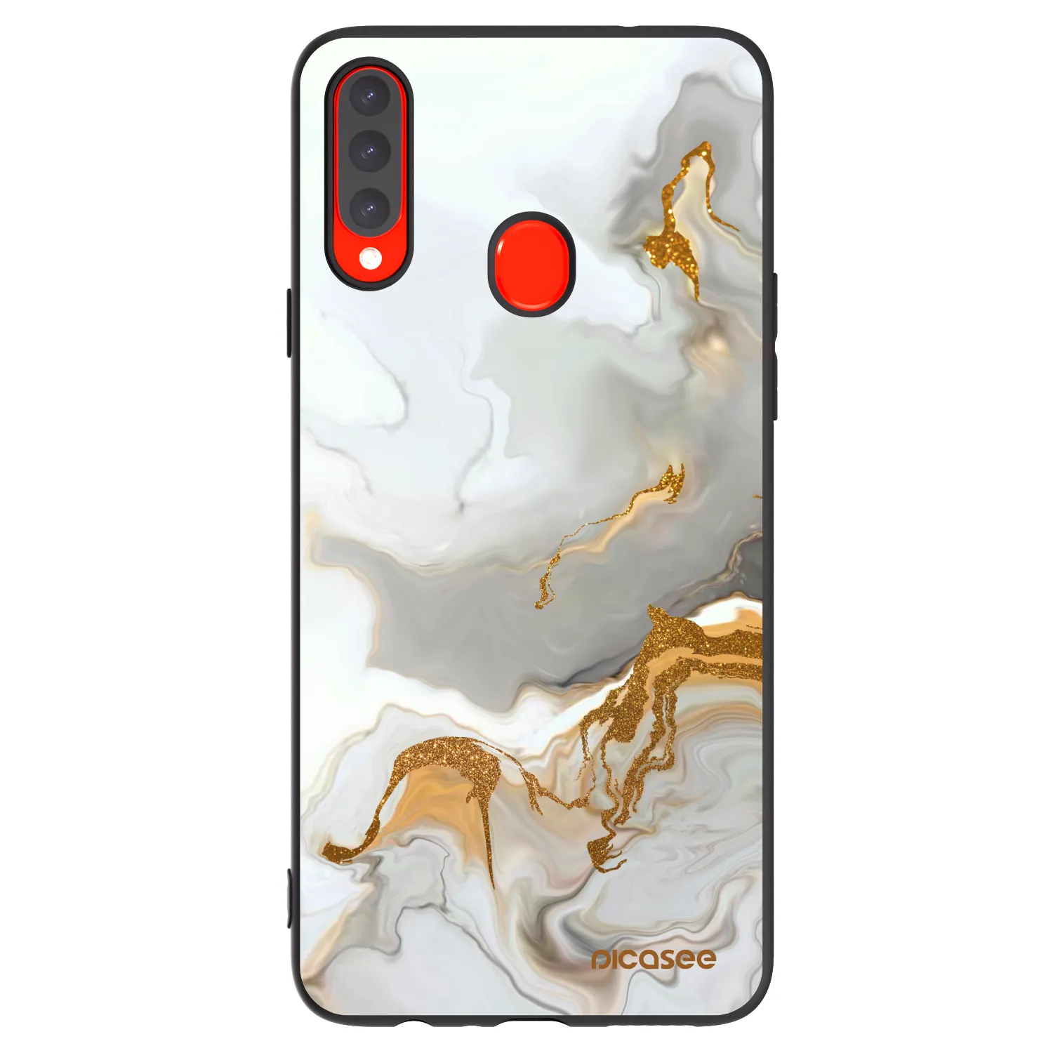 Picasee silikonowe czarne etui na Samsung Galaxy A20s - Her