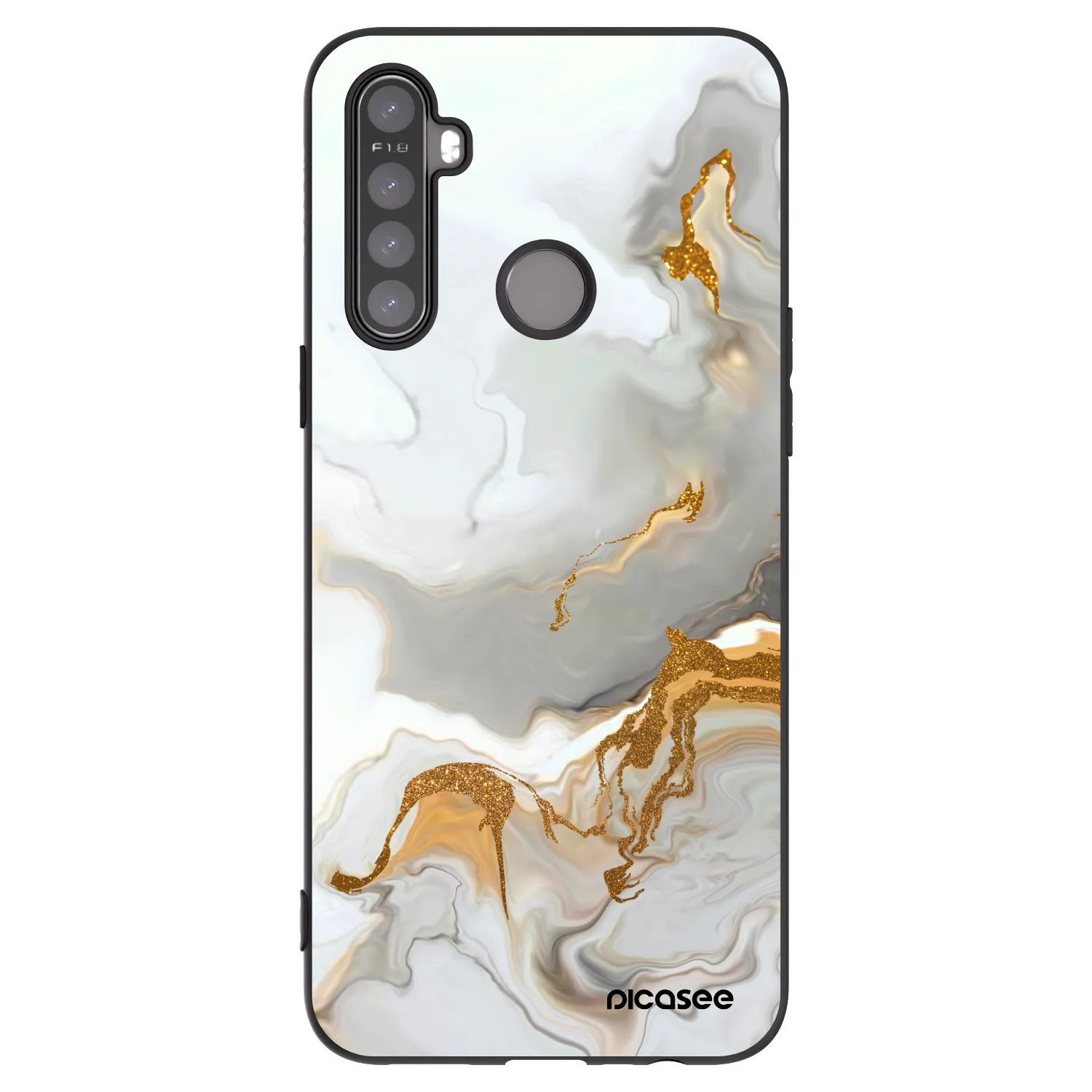 Picasee silikonowe czarne etui na Realme 6i - Her