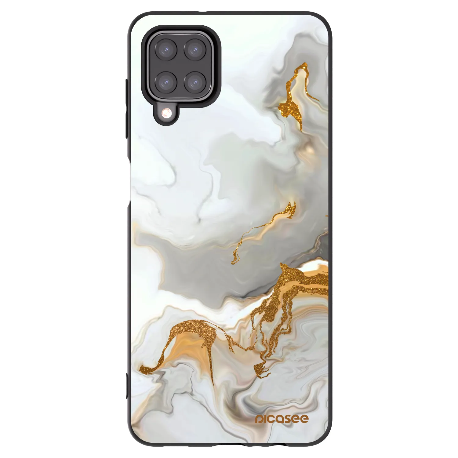 Picasee silikonowe czarne etui na Samsung Galaxy A12 A125F - Her