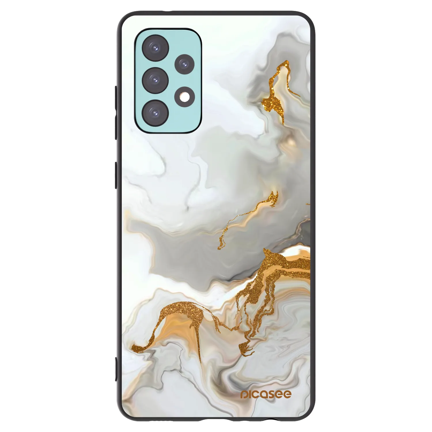 Picasee silikonowe czarne etui na Samsung Galaxy A72 A725F - Her