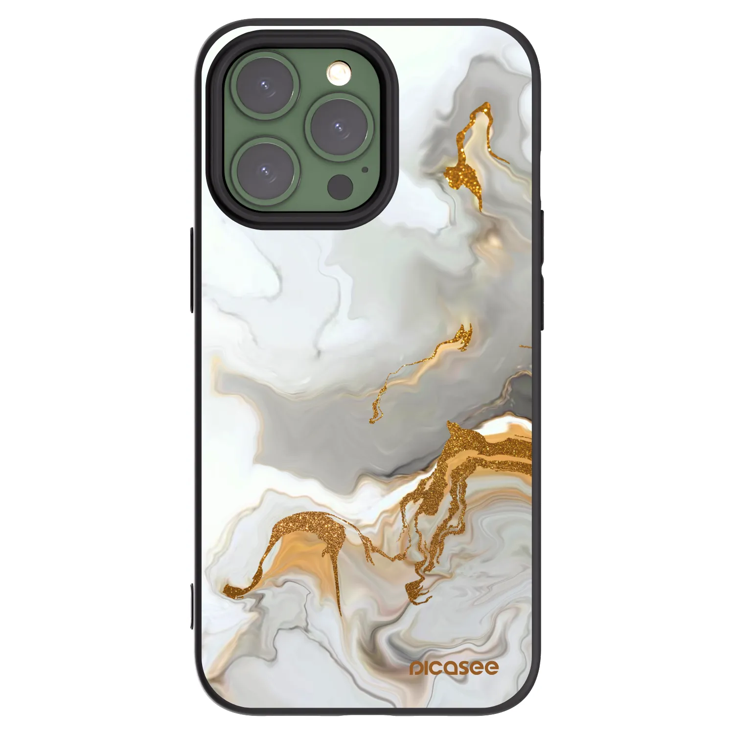 Picasee silikonowe czarne etui na Apple iPhone 13 Pro - Her