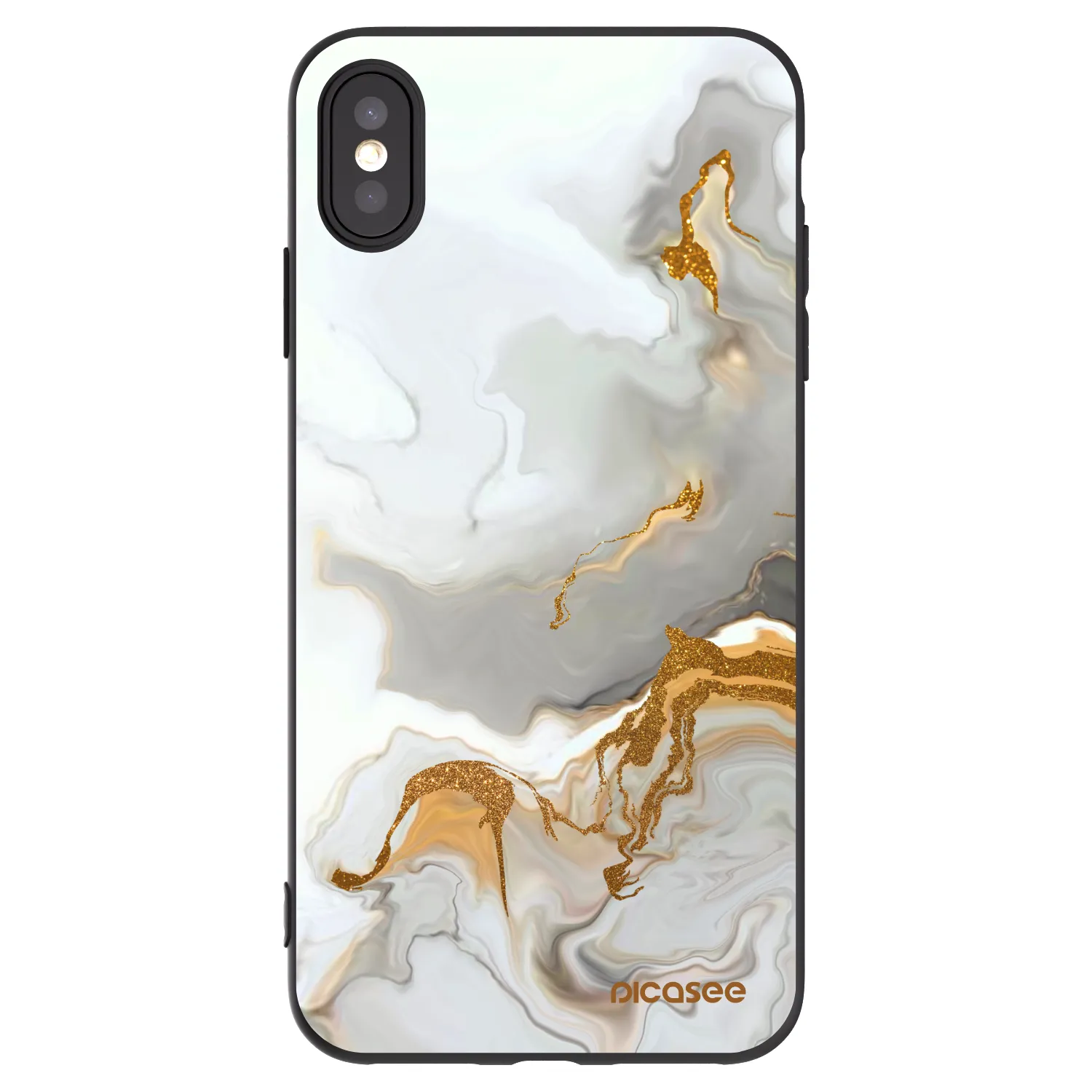 Picasee silikonowe czarne etui na Apple iPhone XS Max - Her