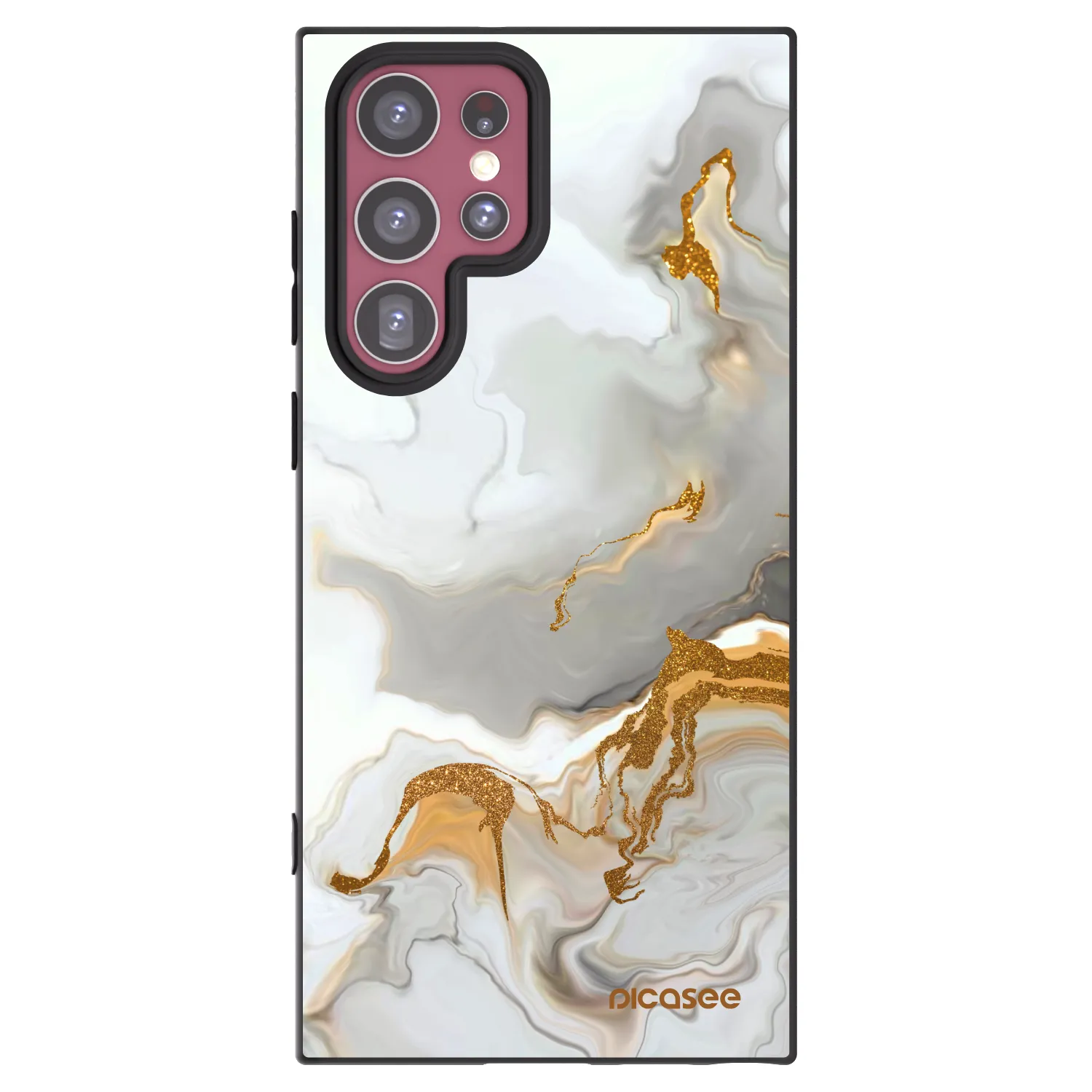 Picasee silikonowe czarne etui na Samsung Galaxy S22 Ultra 5G - Her