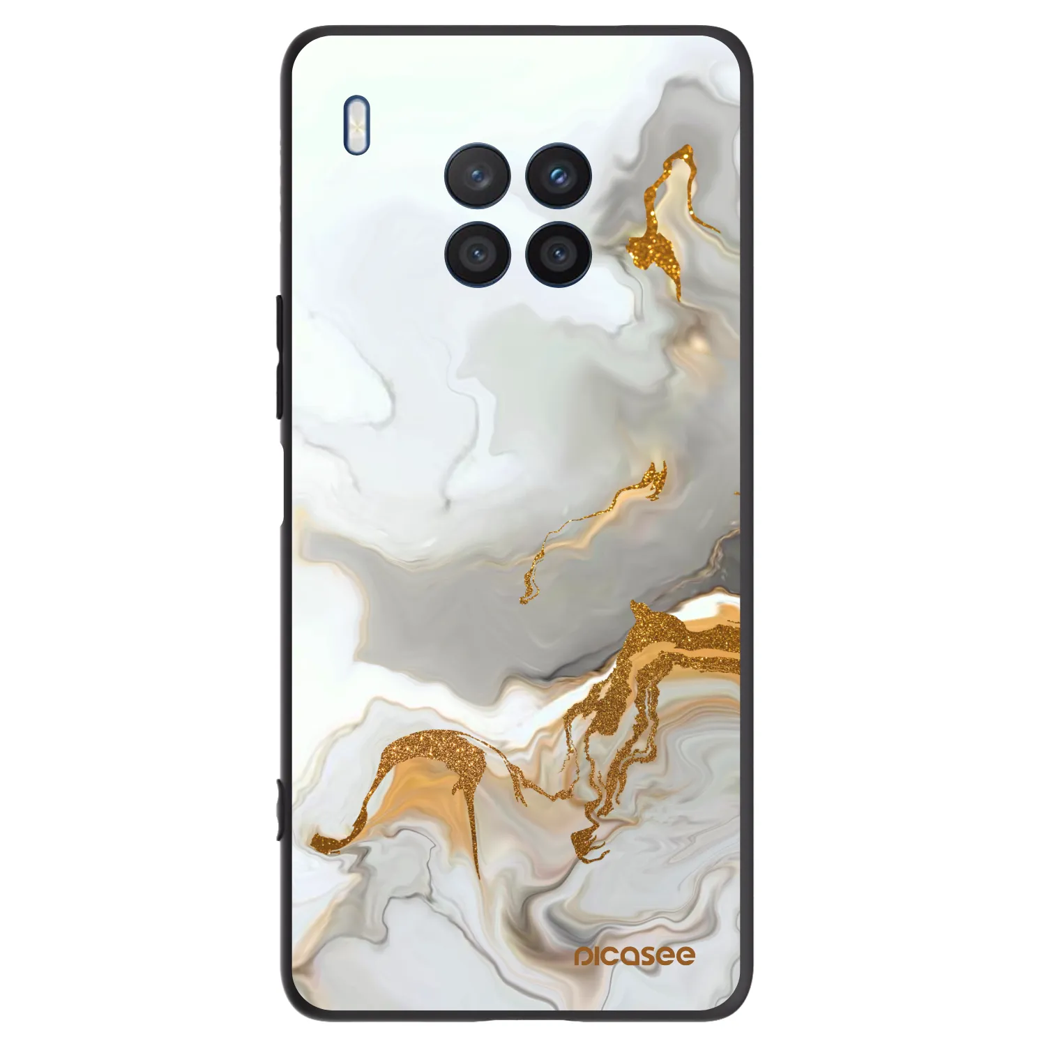 Picasee silikonowe czarne etui na Honor 50 Lite - Her