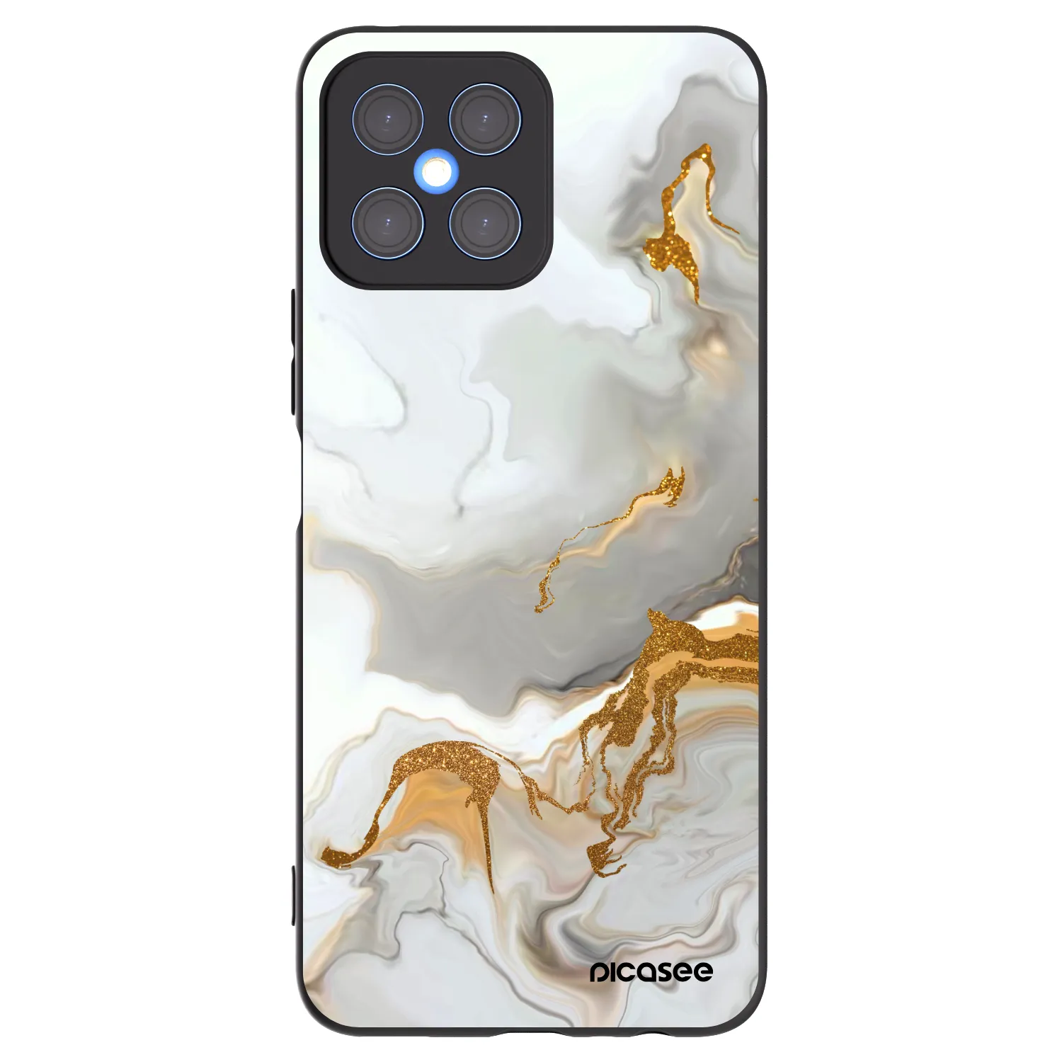 Picasee silikonowe czarne etui na Honor X8 4G - Her