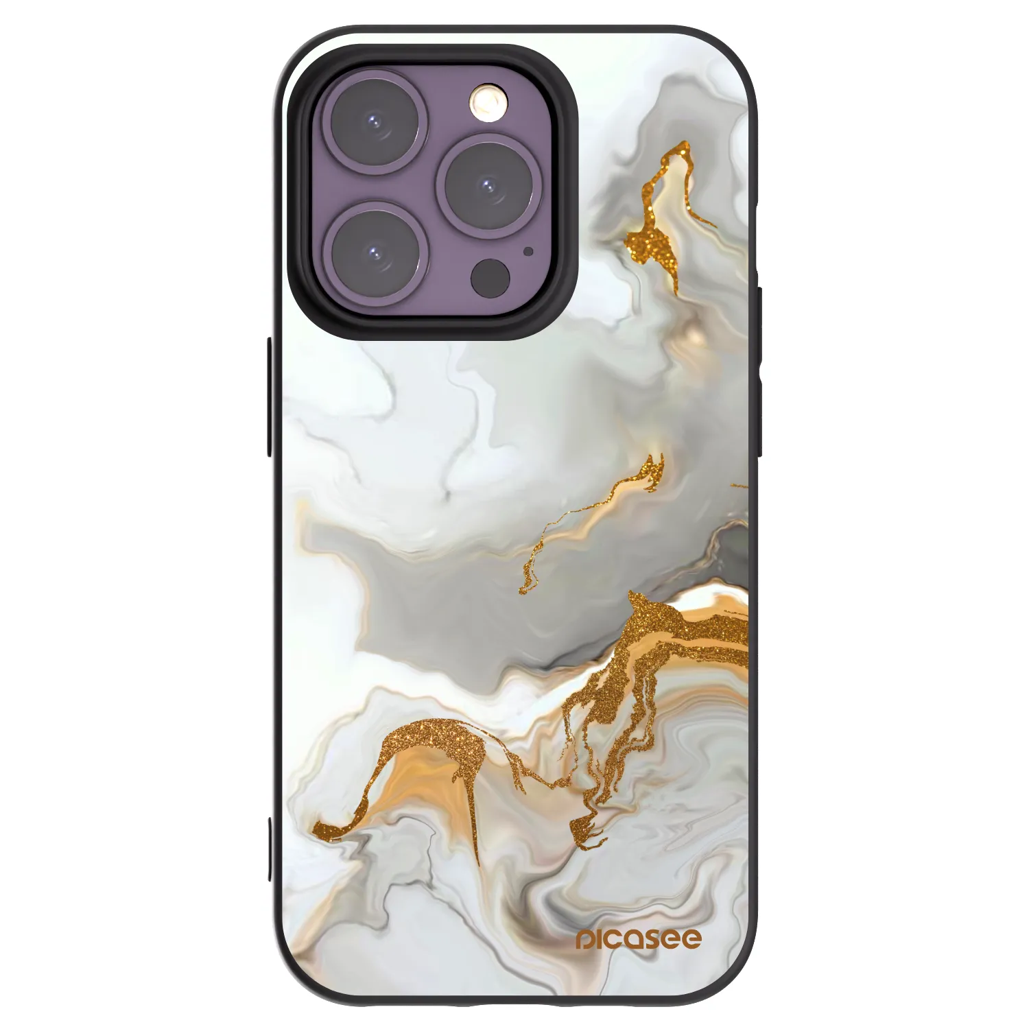 Picasee silikonowe czarne etui na Apple iPhone 14 Pro - Her