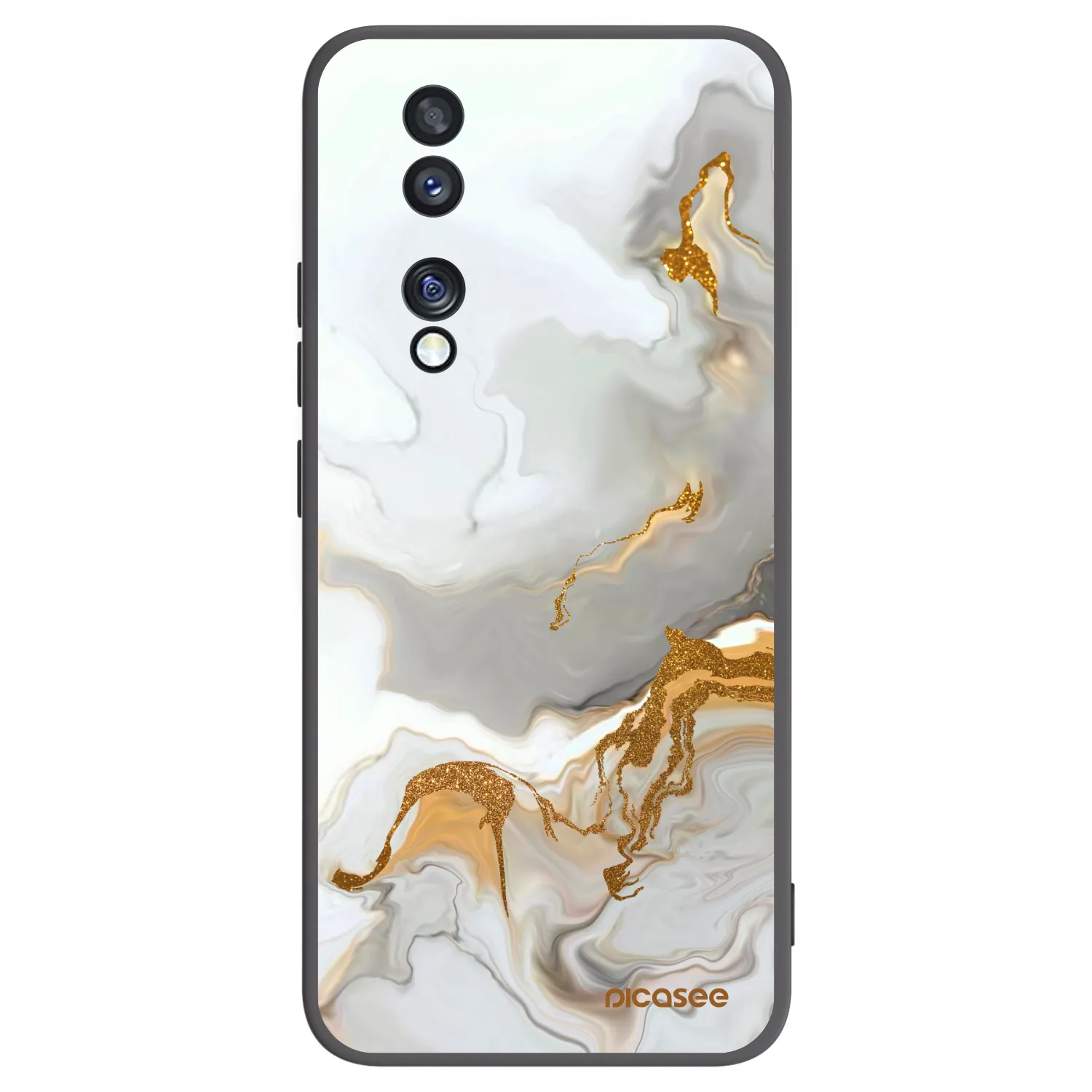 Picasee silikonowe czarne etui na Honor 70 - Her