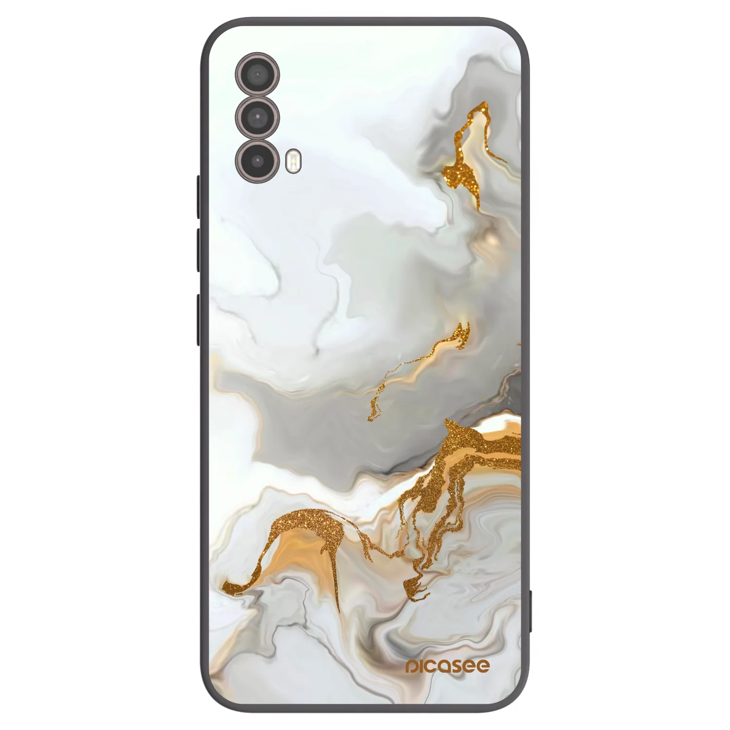 Picasee silikonowe czarne etui na Motorola Moto E40 - Her