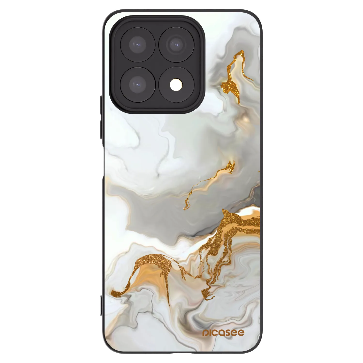 Picasee silikonowe czarne etui na Honor X8a - Her