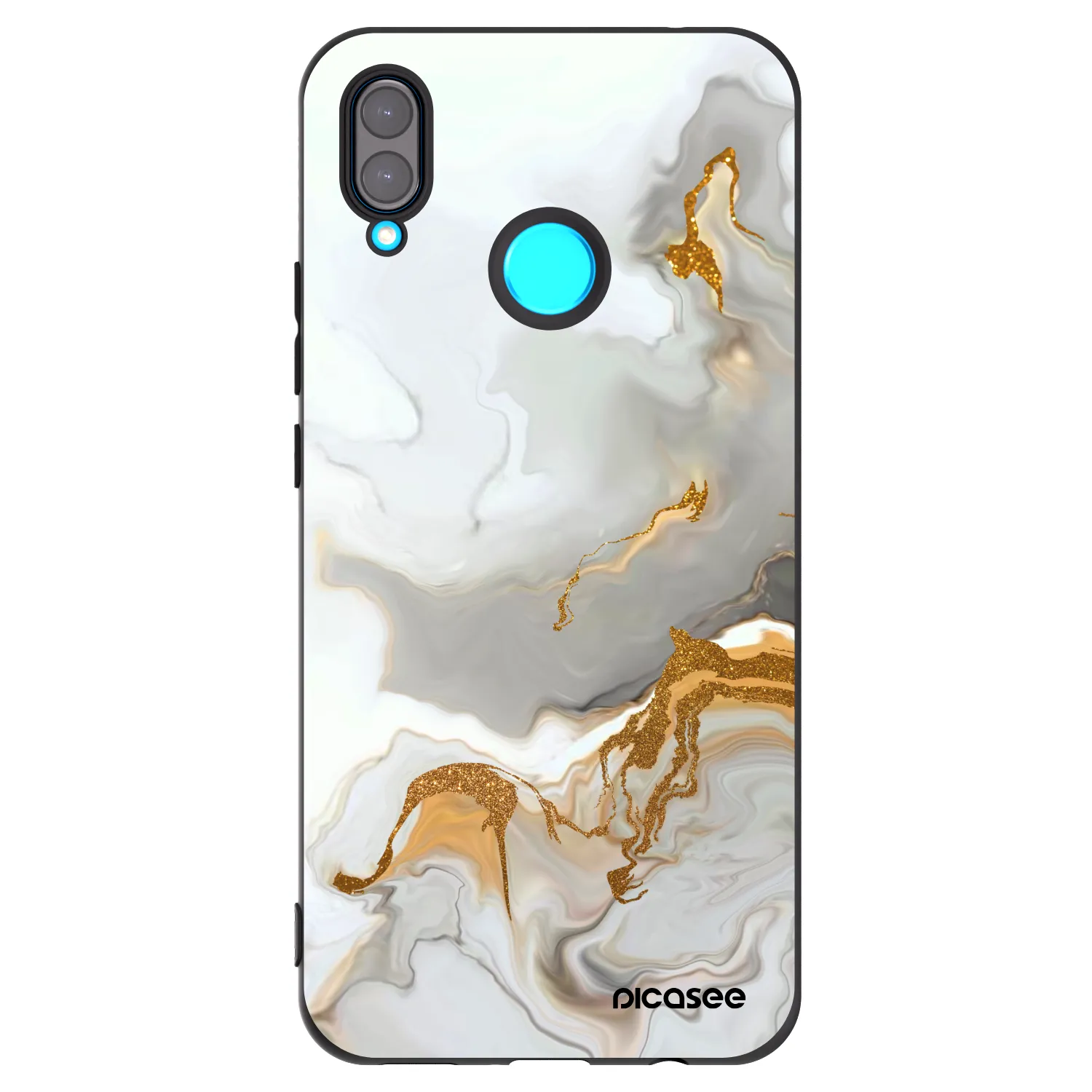Picasee silikonowe czarne etui na Huawei Nova 3i - Her