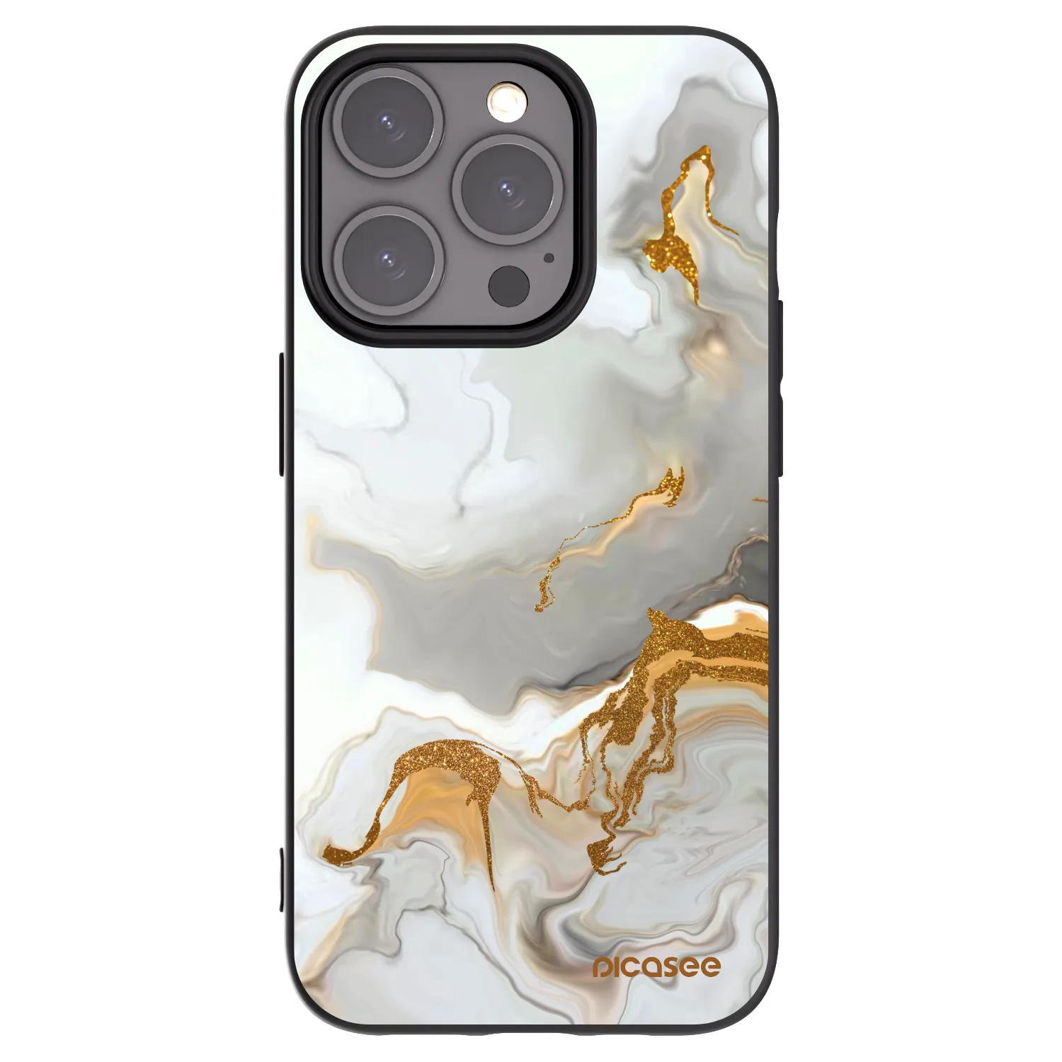 Picasee silikonowe czarne etui na Apple iPhone 15 Pro - Her