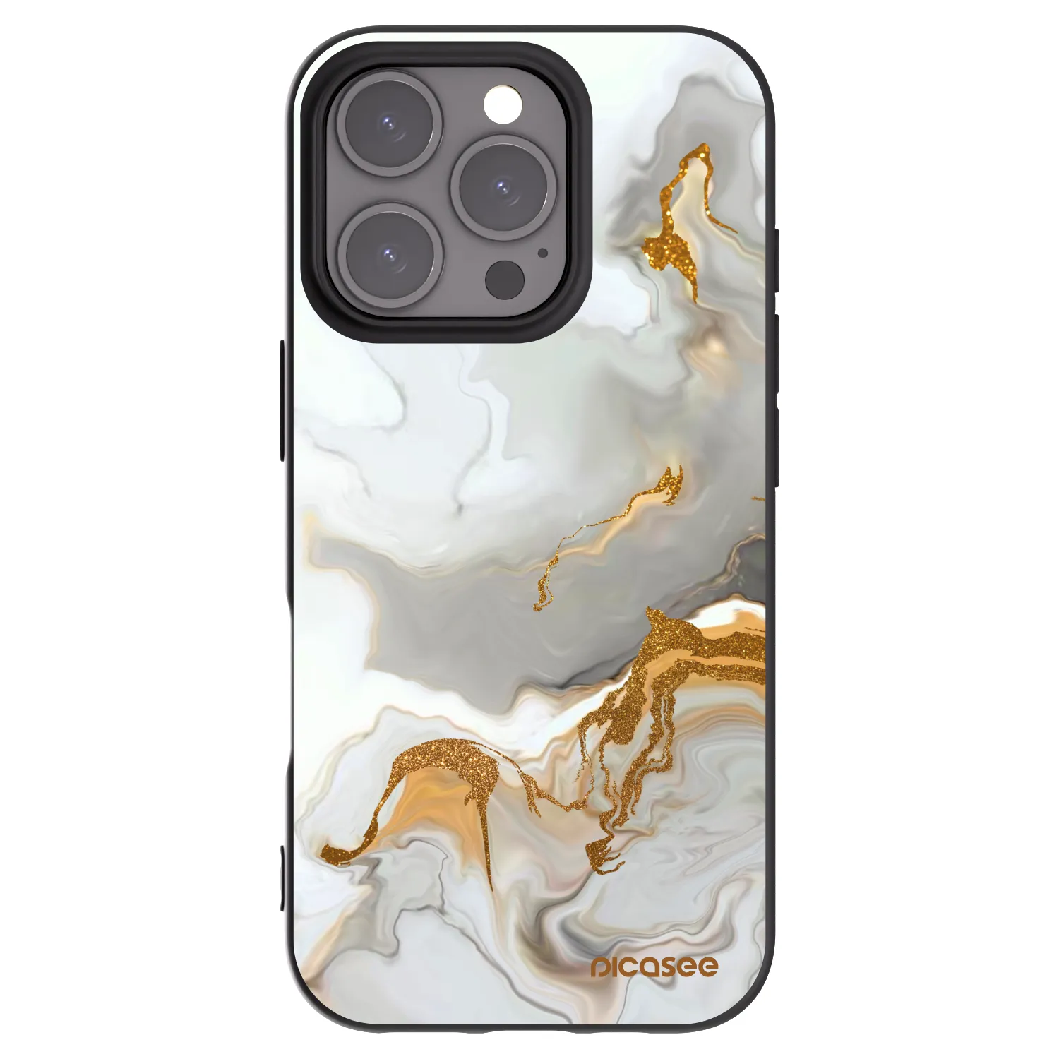 Picasee silikonowe czarne etui na Apple iPhone 16 Pro - Her