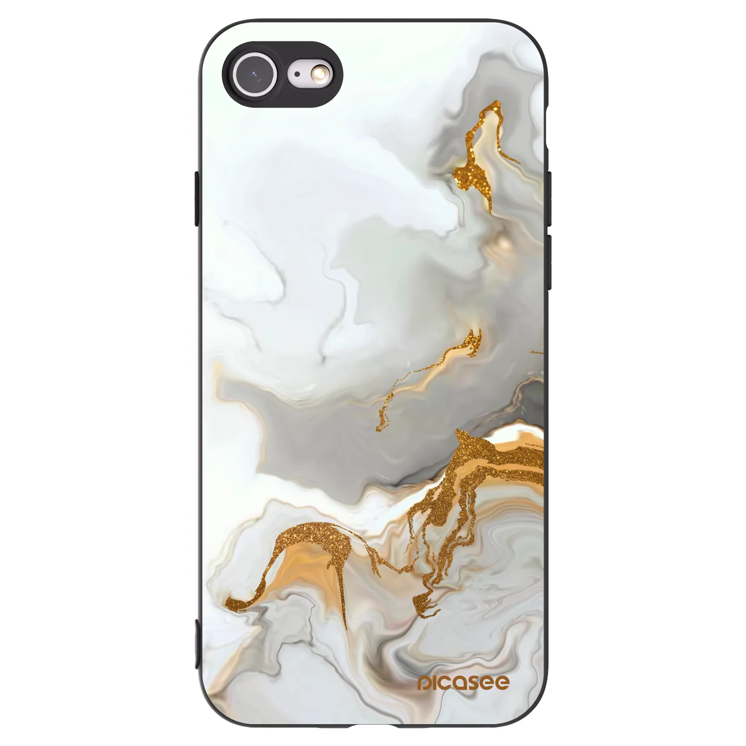 Picasee silikonowe czarne etui na Apple iPhone 8 - Her