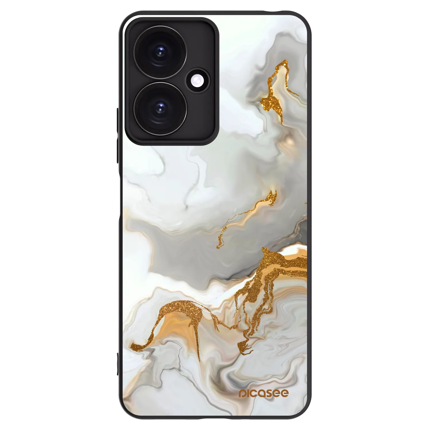 Picasee silikonowe czarne etui na Xiaomi Redmi 13C 5G - Her