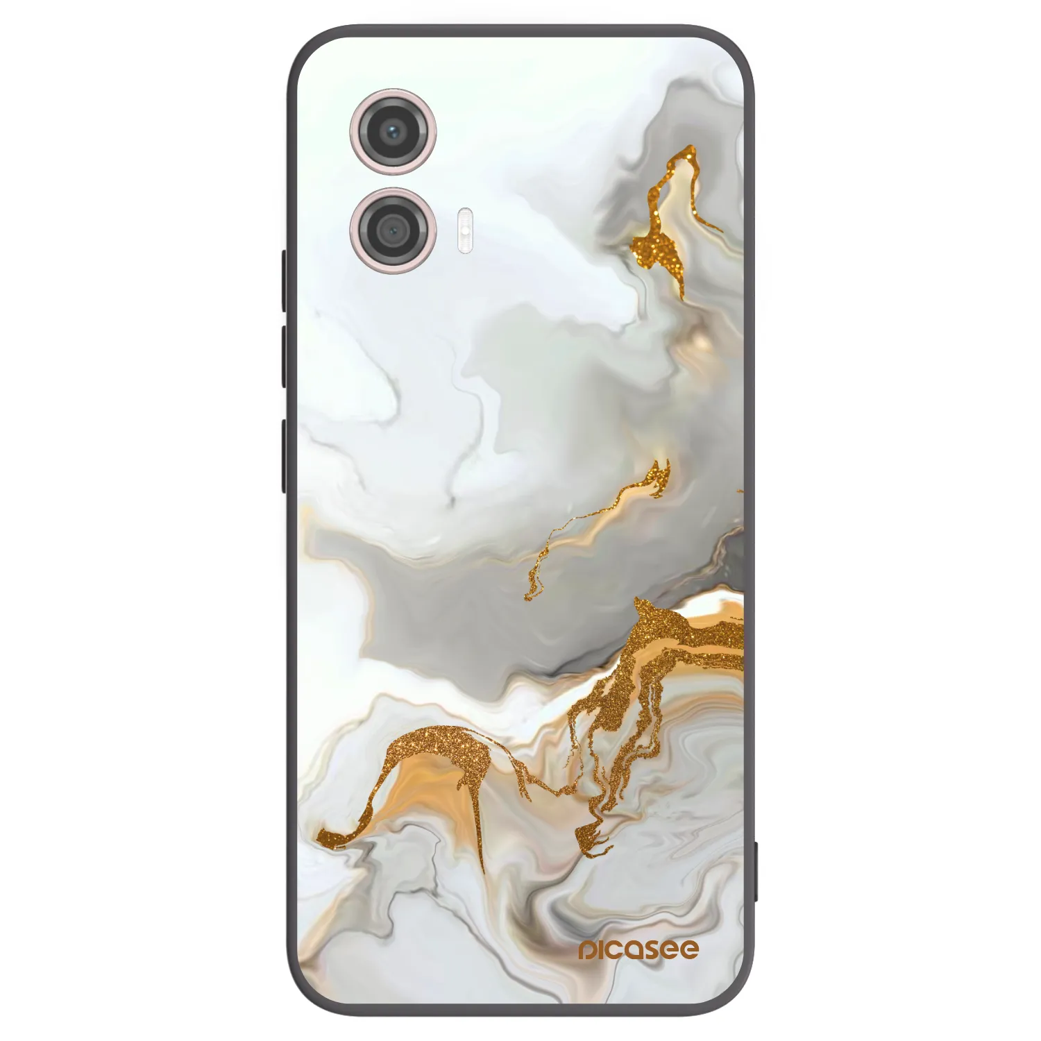 Picasee silikonowe czarne etui na Motorola Moto G53 5G - Her