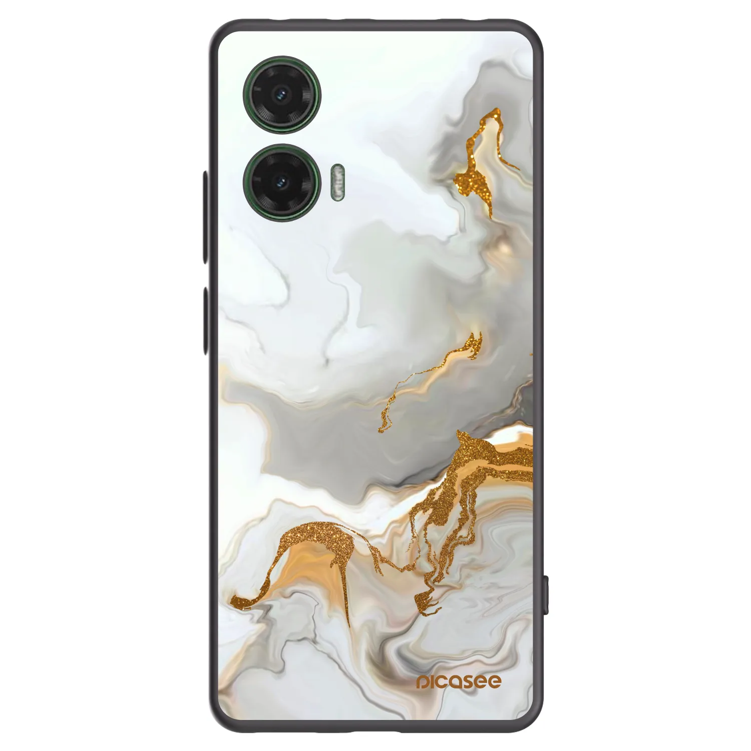 Picasee silikonowe czarne etui na Motorola Moto G35 5G - Her