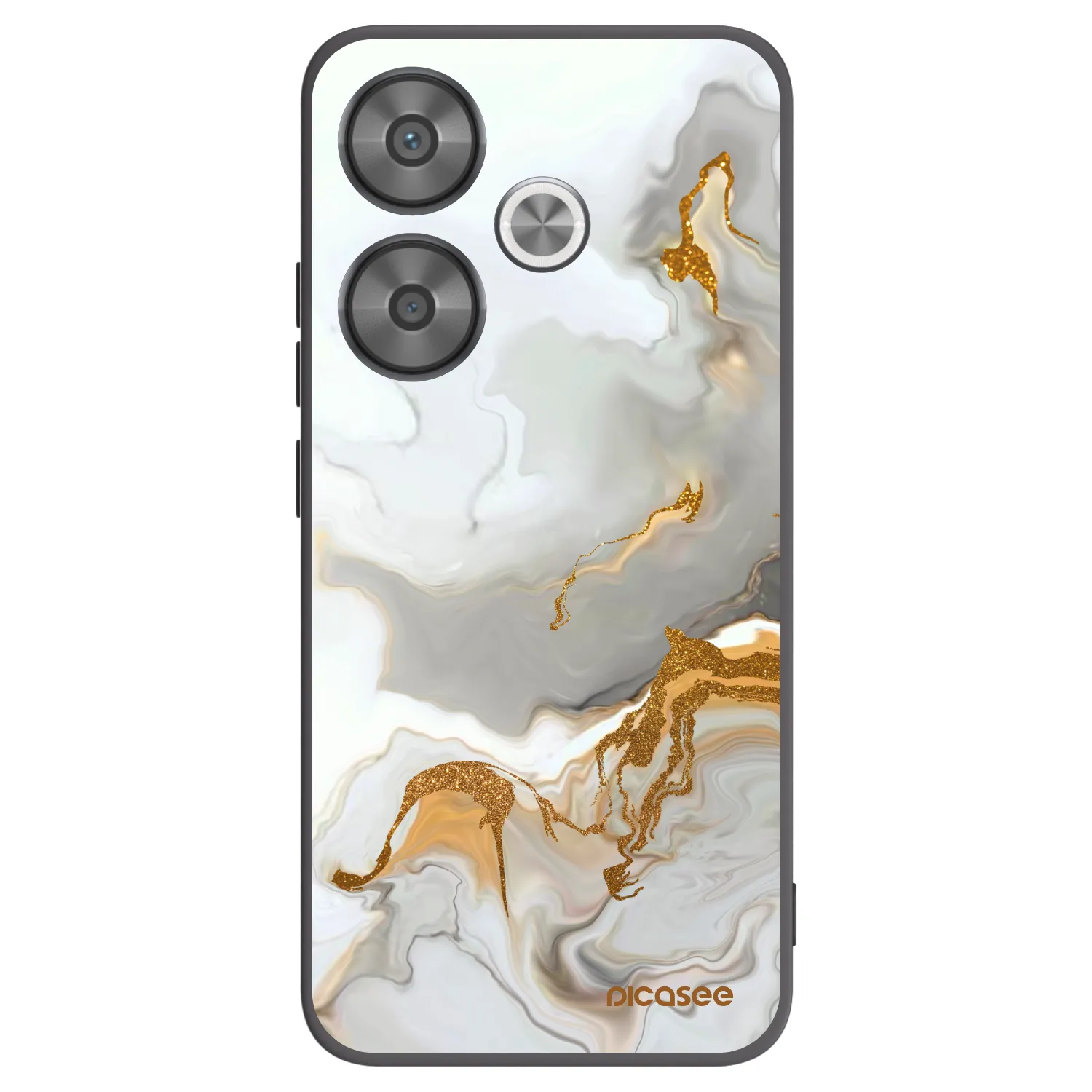 Picasee silikonowe czarne etui na Xiaomi Poco F6 - Her