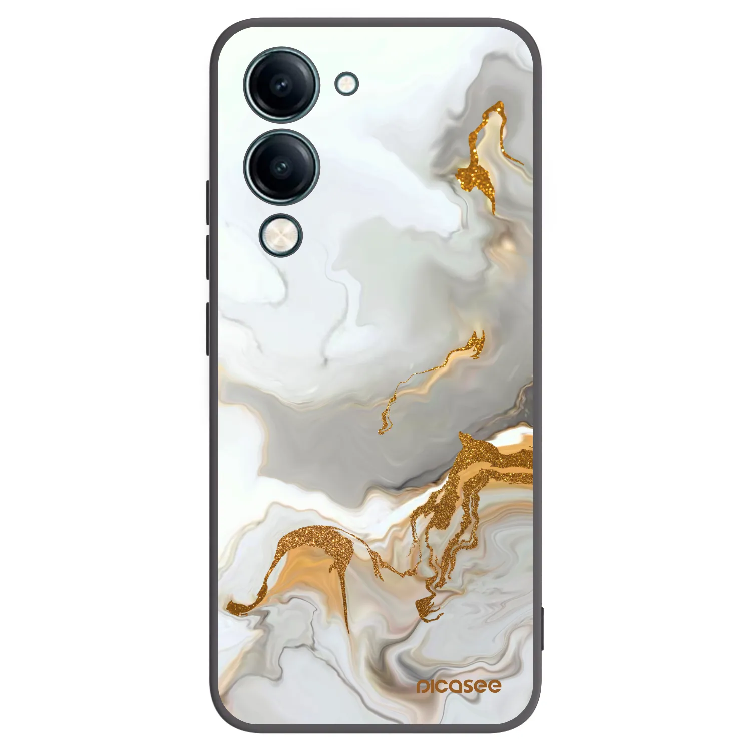 Picasee silikonowe czarne etui na Vivo Y29s 5G - Her