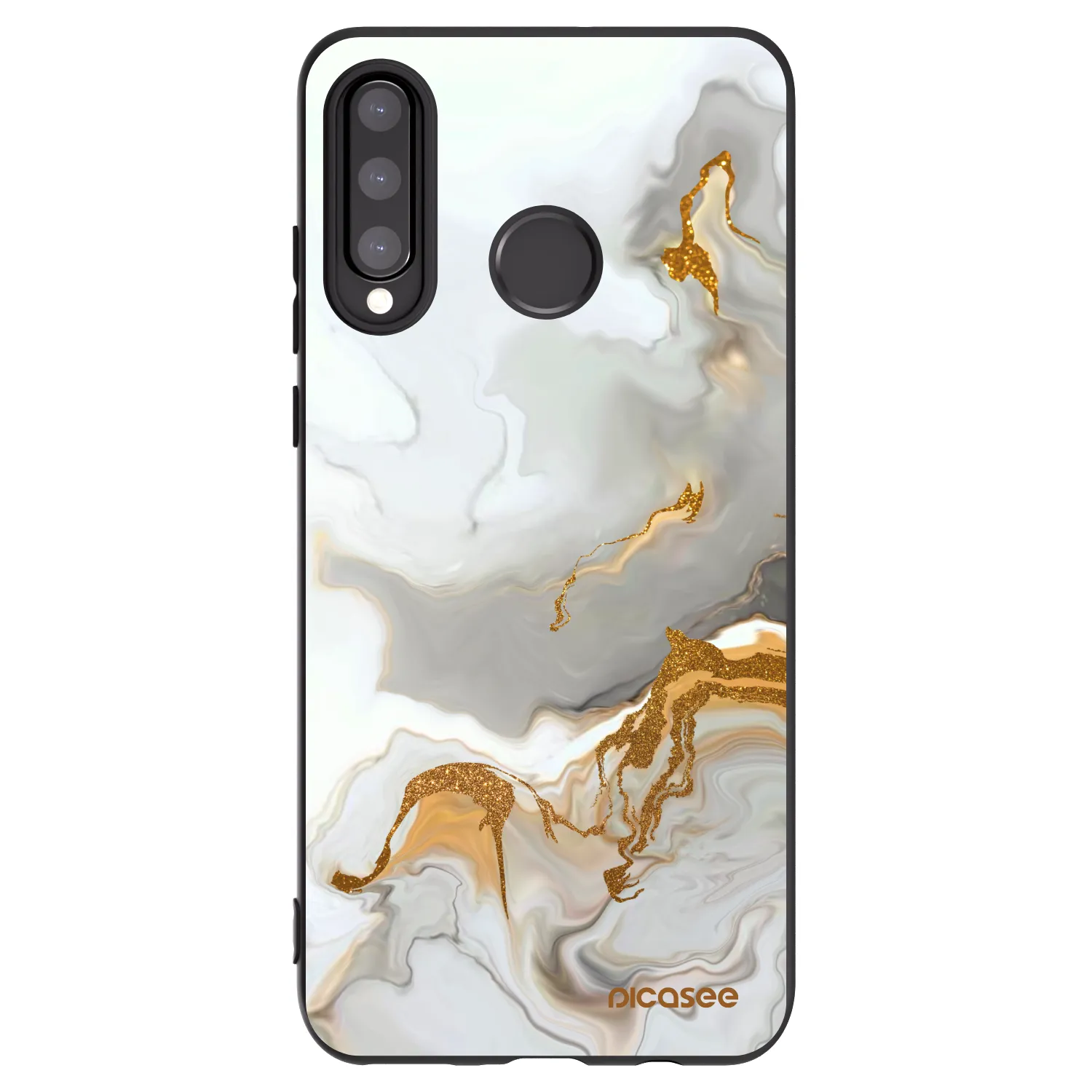 Picasee silikonowe czarne etui na Huawei P30 Lite - Her