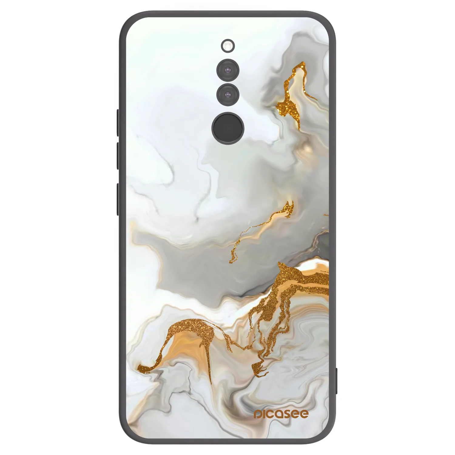 Picasee silikonowe czarne etui na Xiaomi Redmi 8 - Her
