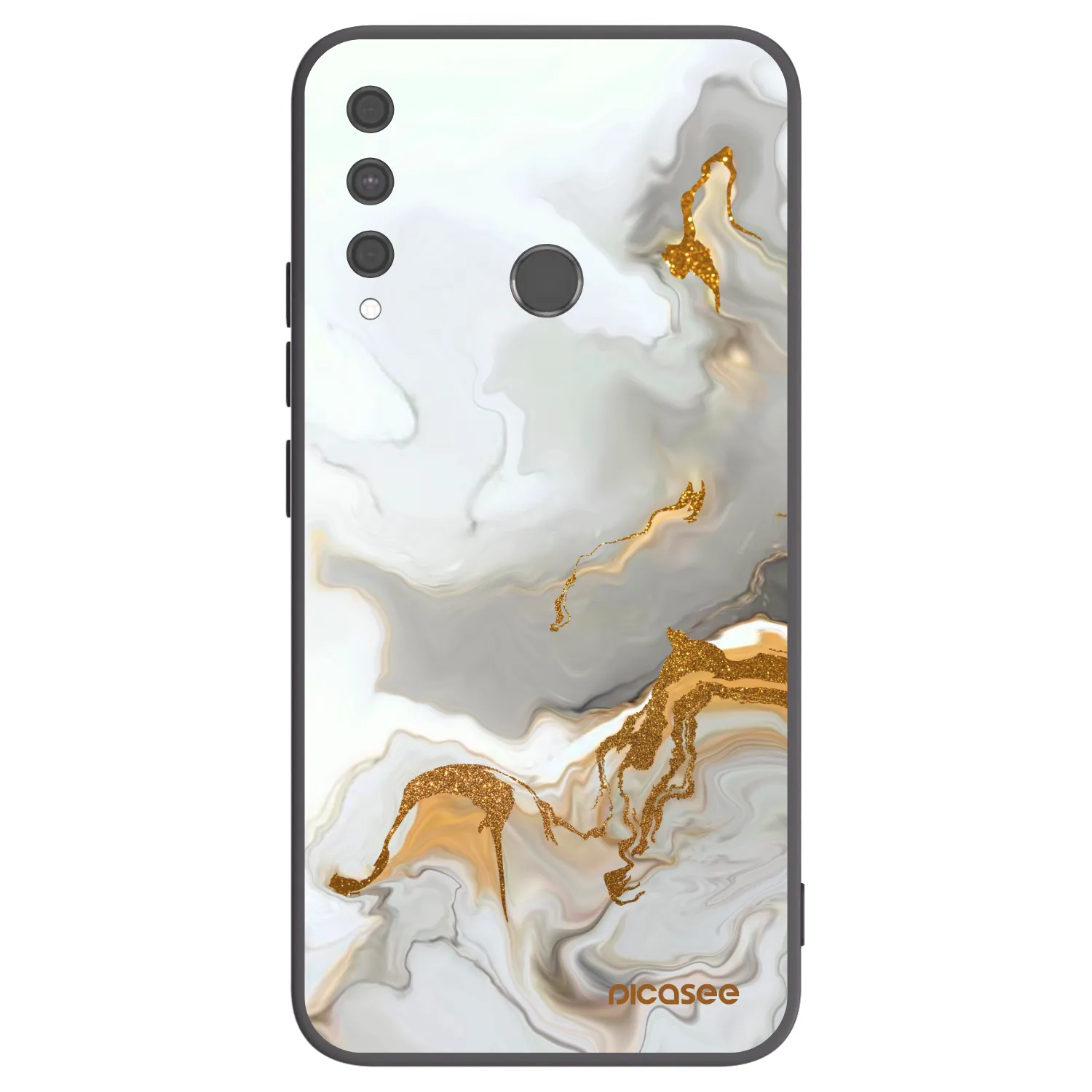 Picasee silikonowe czarne etui na Huawei P40 Lite E - Her