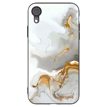 Picasee silikonowe czarne etui na Apple iPhone XR - Her