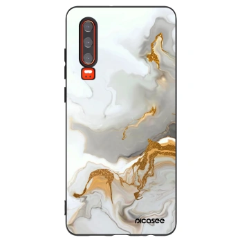 Picasee silikonowe czarne etui na Huawei P30 - Her