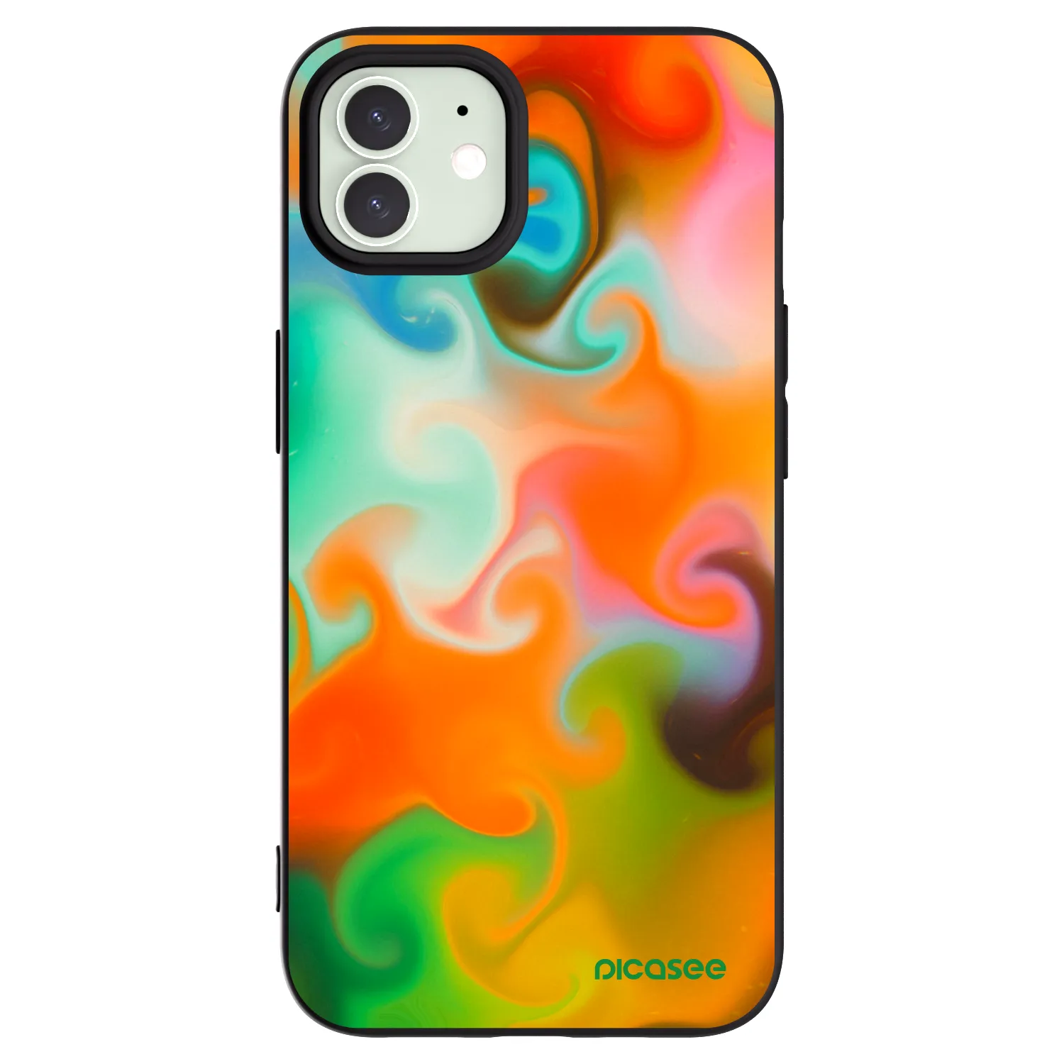 Picasee silikonowe czarne etui na Apple iPhone 12 Pro - Juice