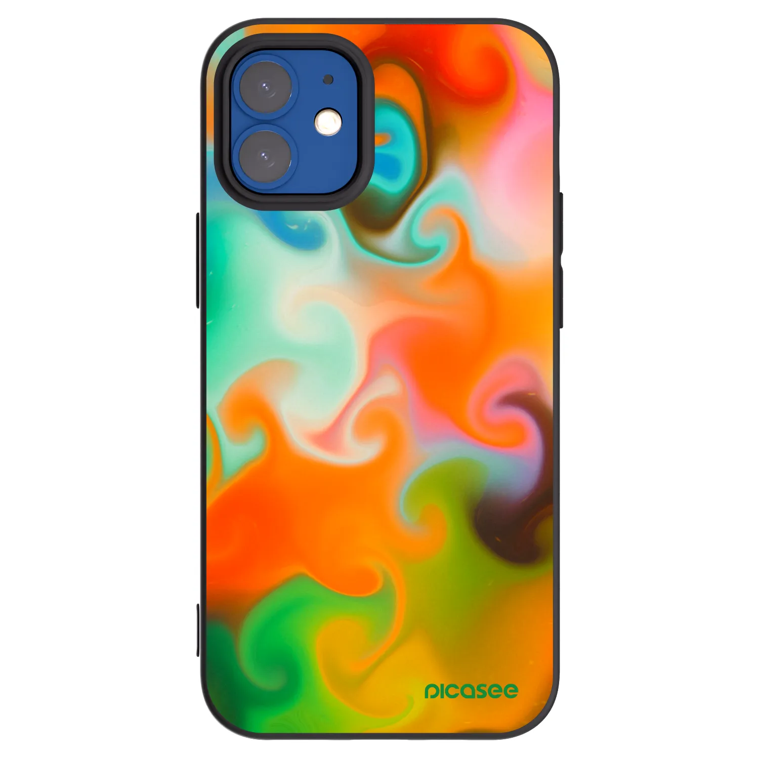 Picasee silikonowe czarne etui na Apple iPhone 12 mini - Juice
