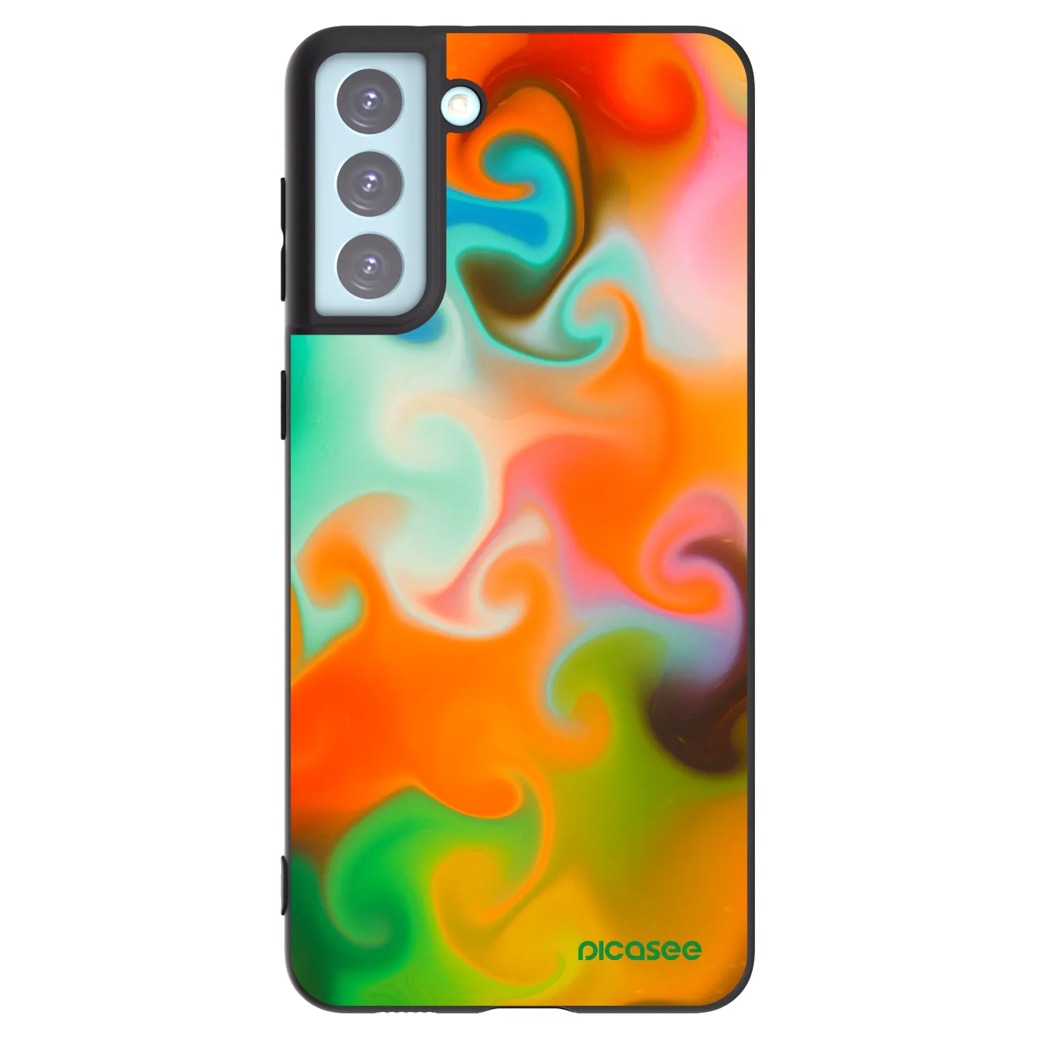 Picasee silikonowe czarne etui na Samsung Galaxy S21+ 5G G996F - Juice
