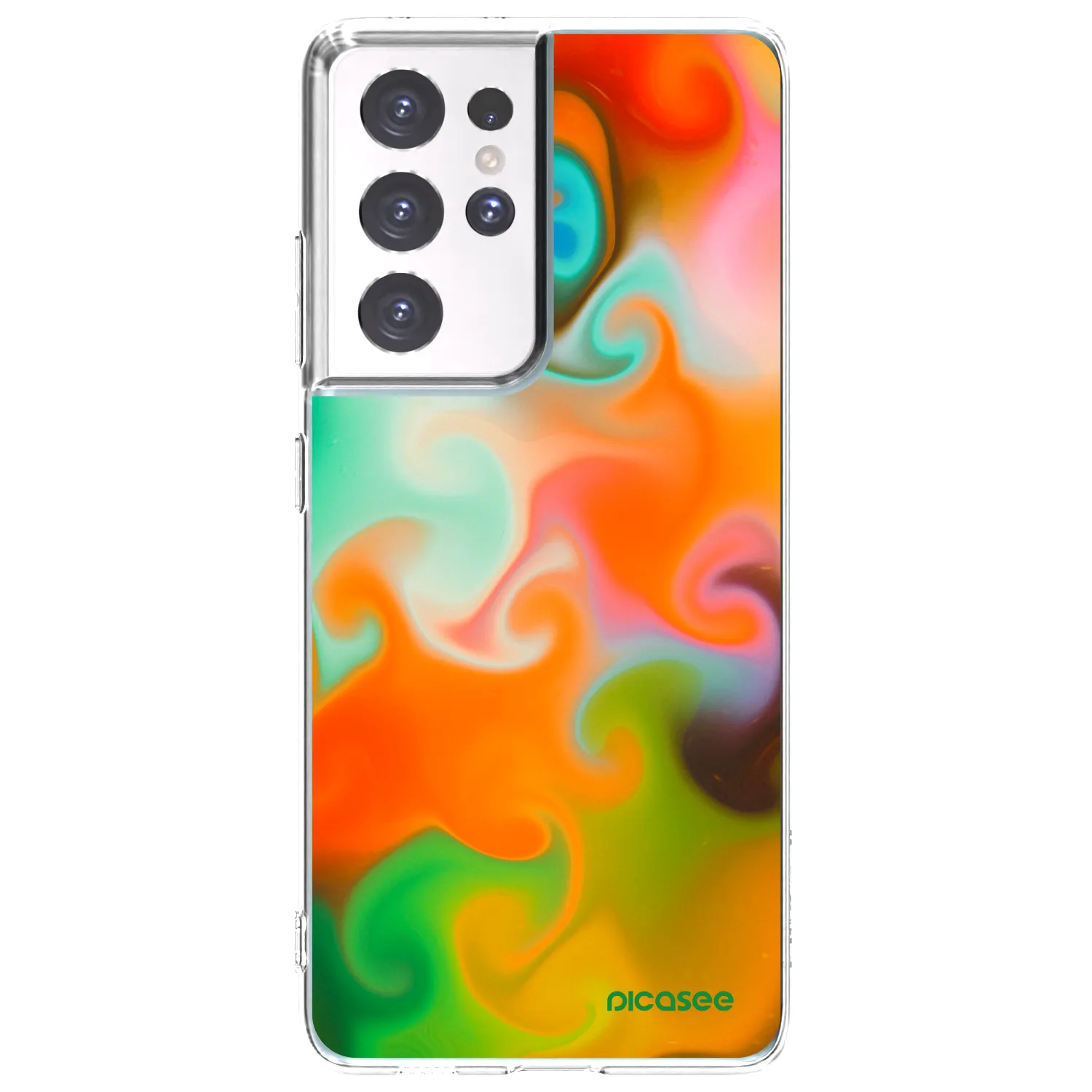 Picasee silikonowe przeźroczyste etui na Samsung Galaxy S21 Ultra 5G G998B - Juice