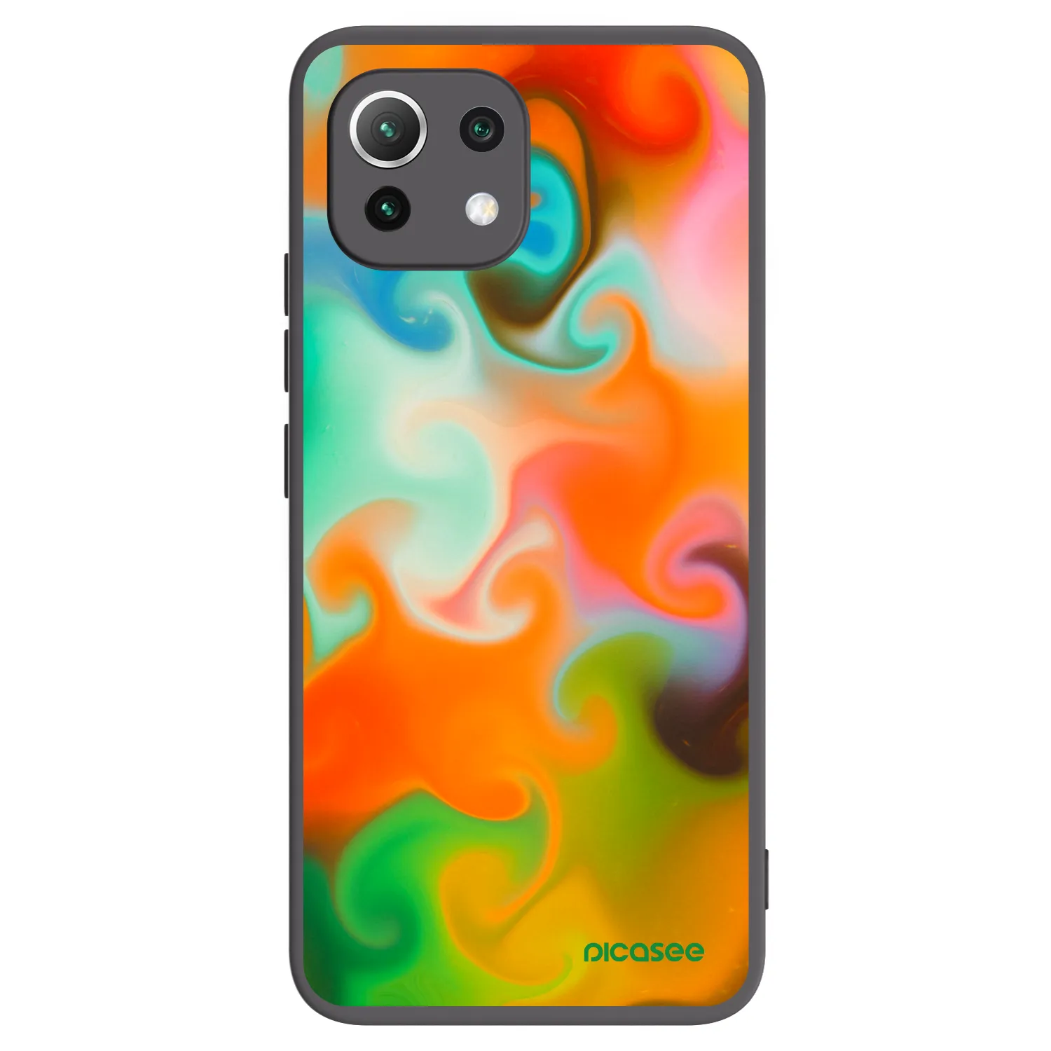 Picasee silikonowe czarne etui na Xiaomi Mi 11 Lite - Juice