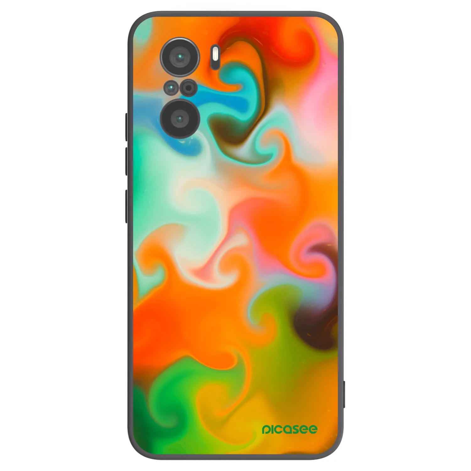 Picasee silikonowe czarne etui na Xiaomi Poco F3 - Juice