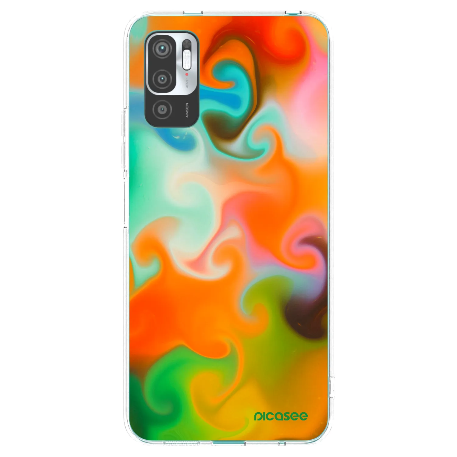 Picasee silikonowe przeźroczyste etui na Xiaomi Redmi Note 10 5G - Juice