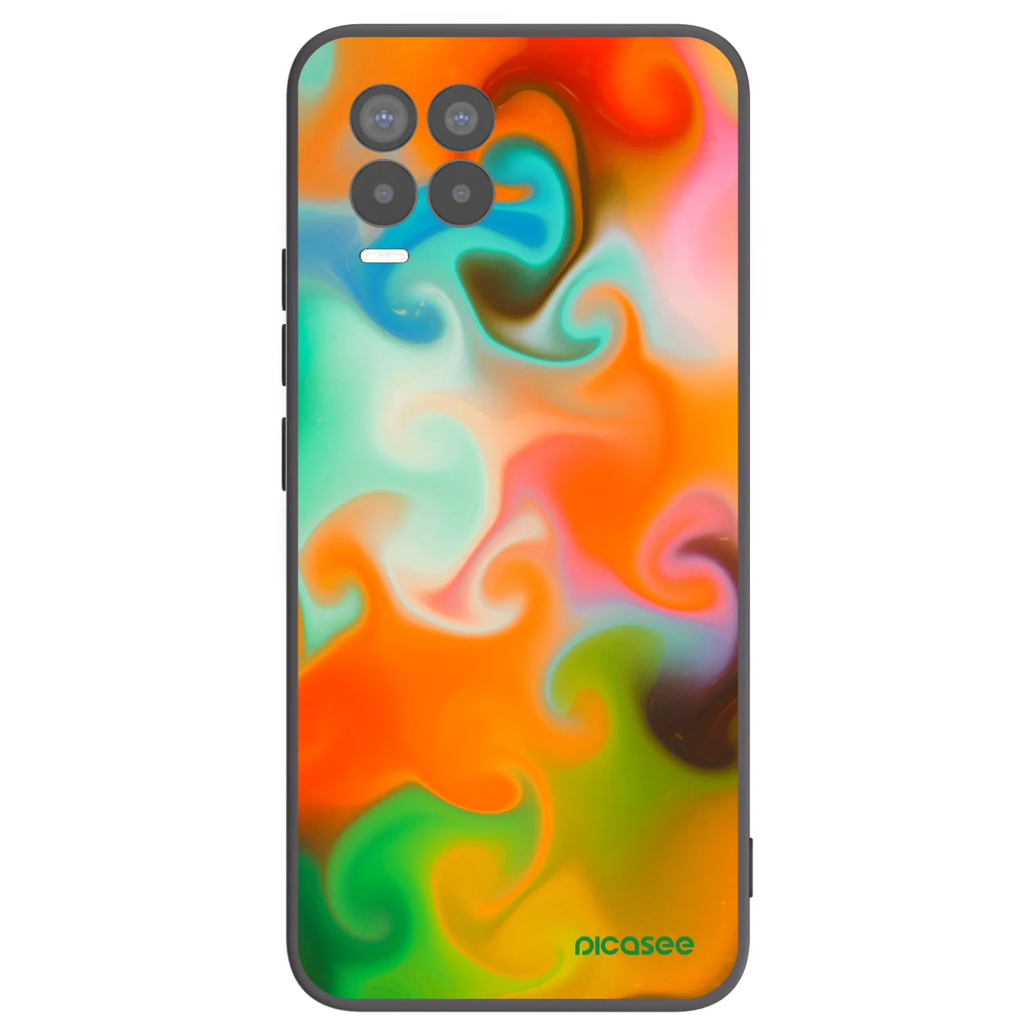 Picasee silikonowe czarne etui na Realme 8 4G - Juice