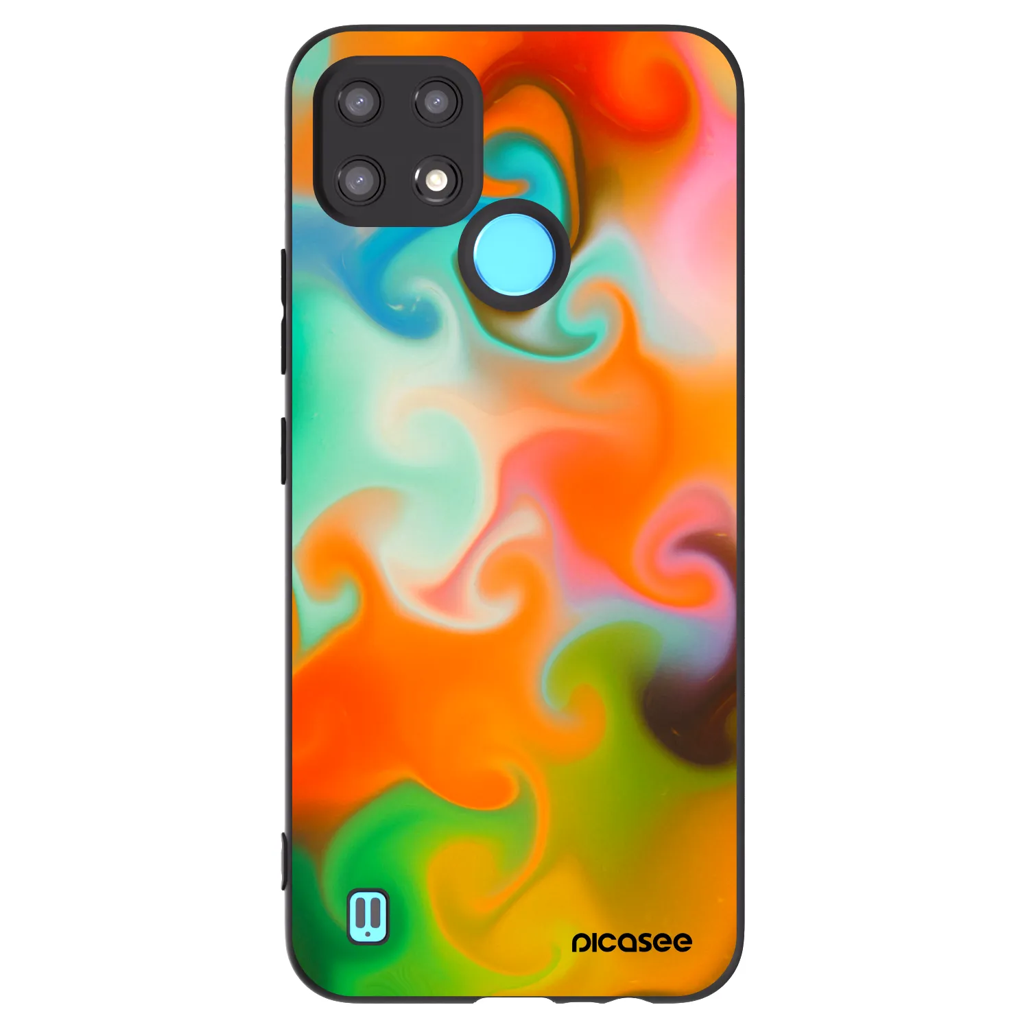 Picasee silikonowe czarne etui na Realme C21 - Juice