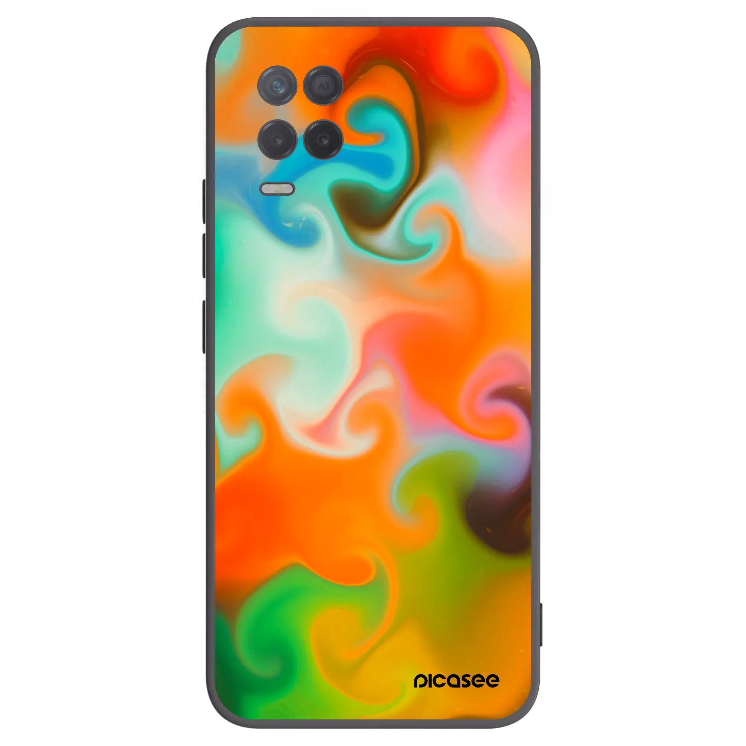 Picasee silikonowe czarne etui na Realme 8 5G - Juice