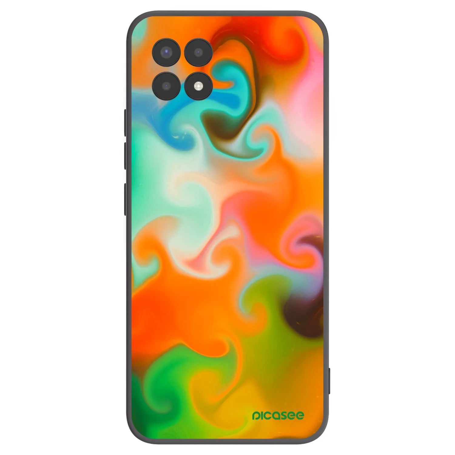 Picasee silikonowe czarne etui na Realme 8i - Juice
