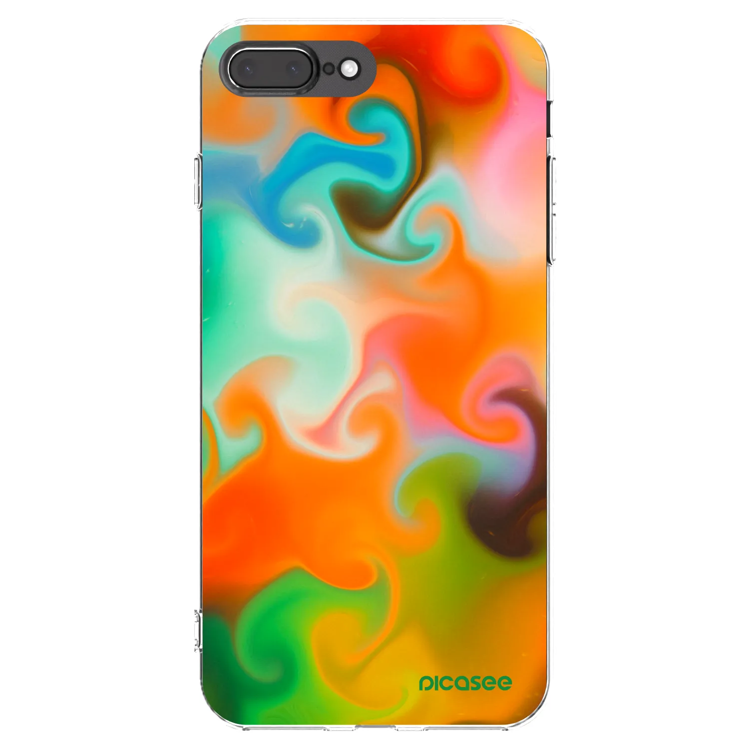 Picasee silikonowe przeźroczyste etui na Apple iPhone 7 Plus - Juice