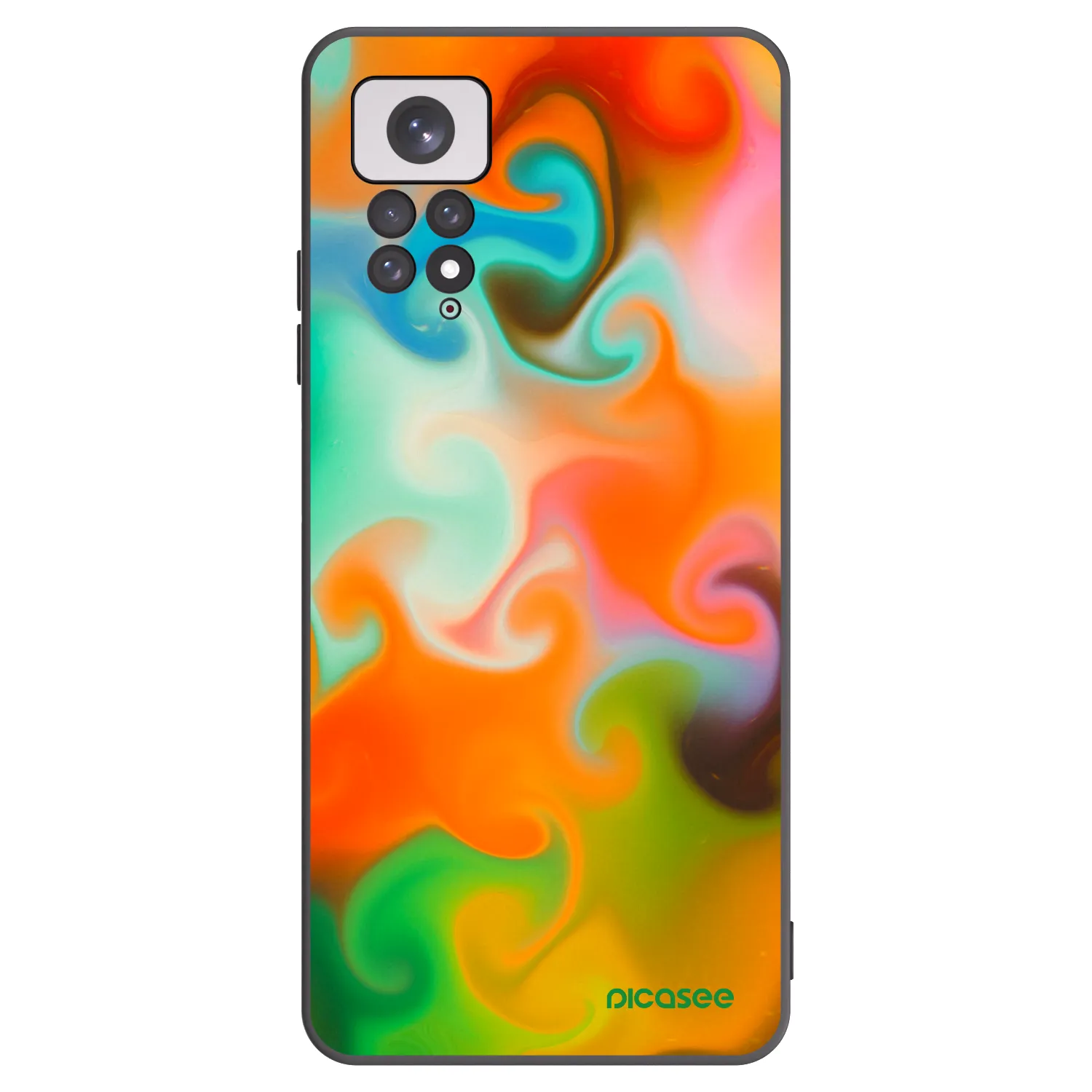 Picasee silikonowe czarne etui na Xiaomi Redmi Note 11 - Juice
