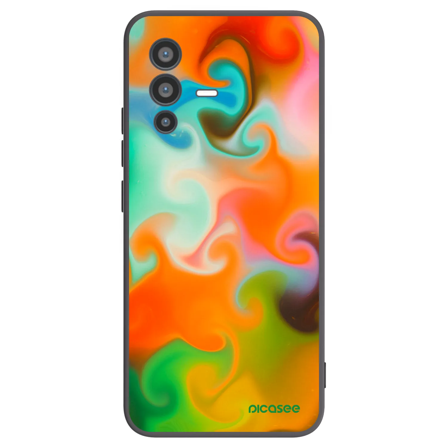 Picasee silikonowe czarne etui na Vivo V23 5G - Juice