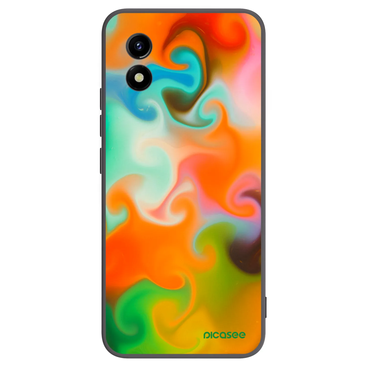 Picasee silikonowe czarne etui na Vivo Y01 - Juice