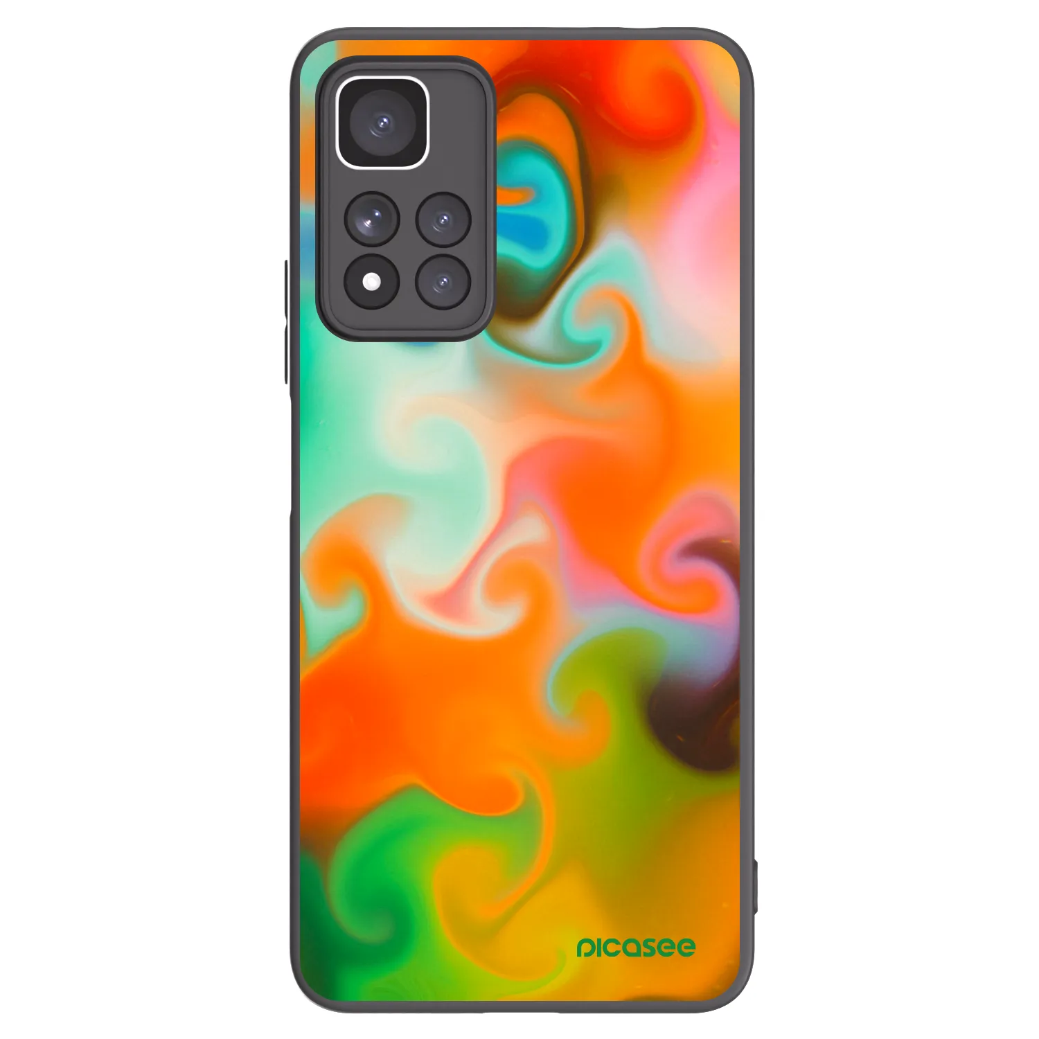 Picasee silikonowe czarne etui na Xiaomi Redmi Note 11 Pro+ 5G - Juice