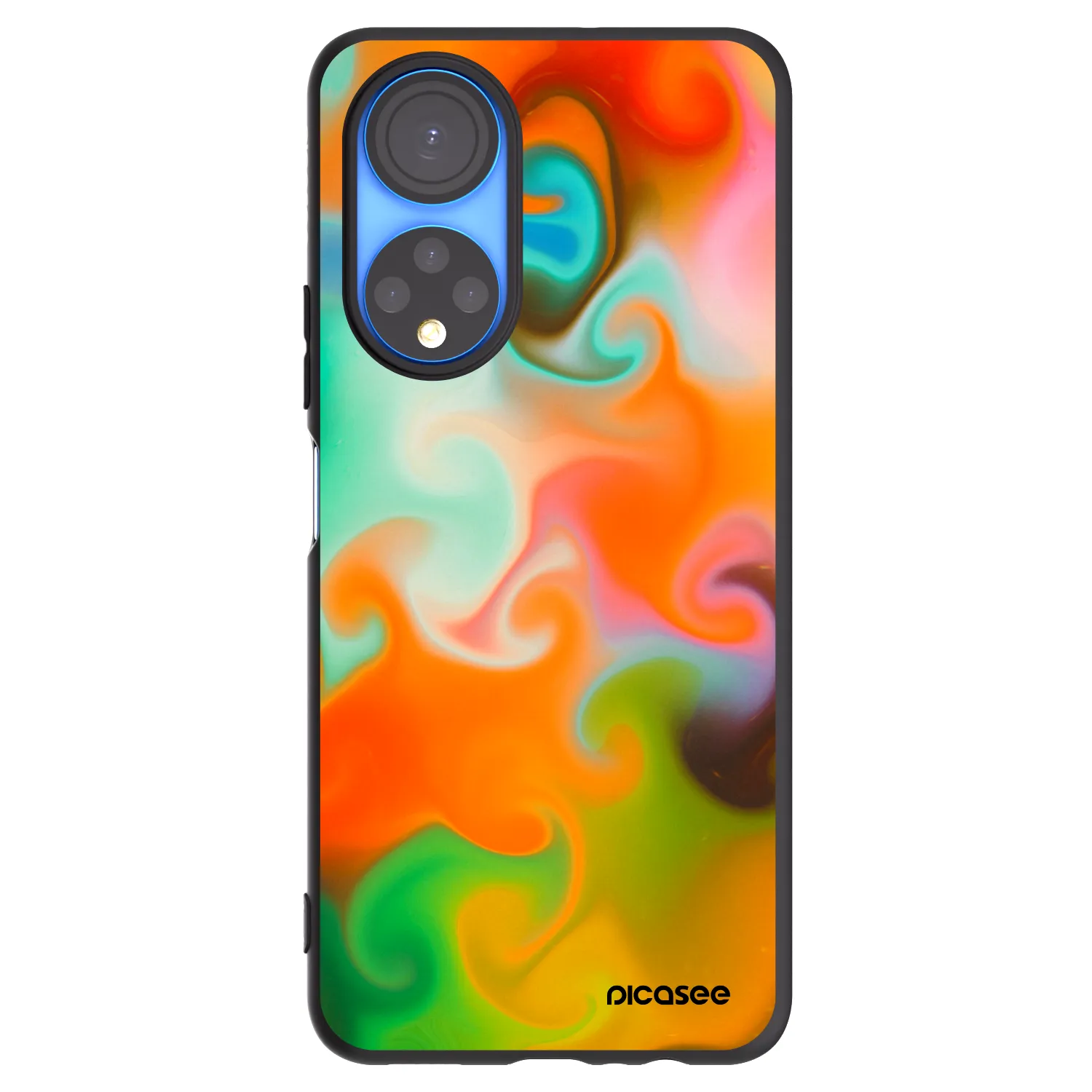 Picasee silikonowe czarne etui na Honor X7 - Juice
