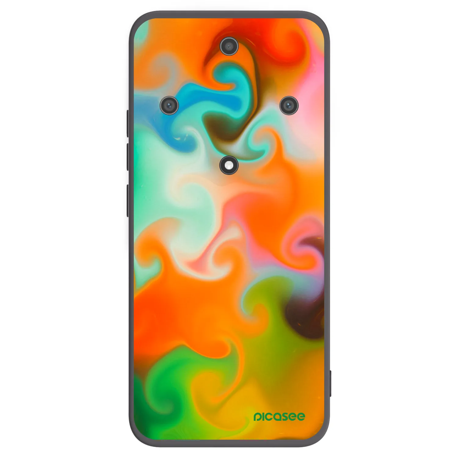 Picasee silikonowe czarne etui na Honor Magic5 Lite 5G - Juice