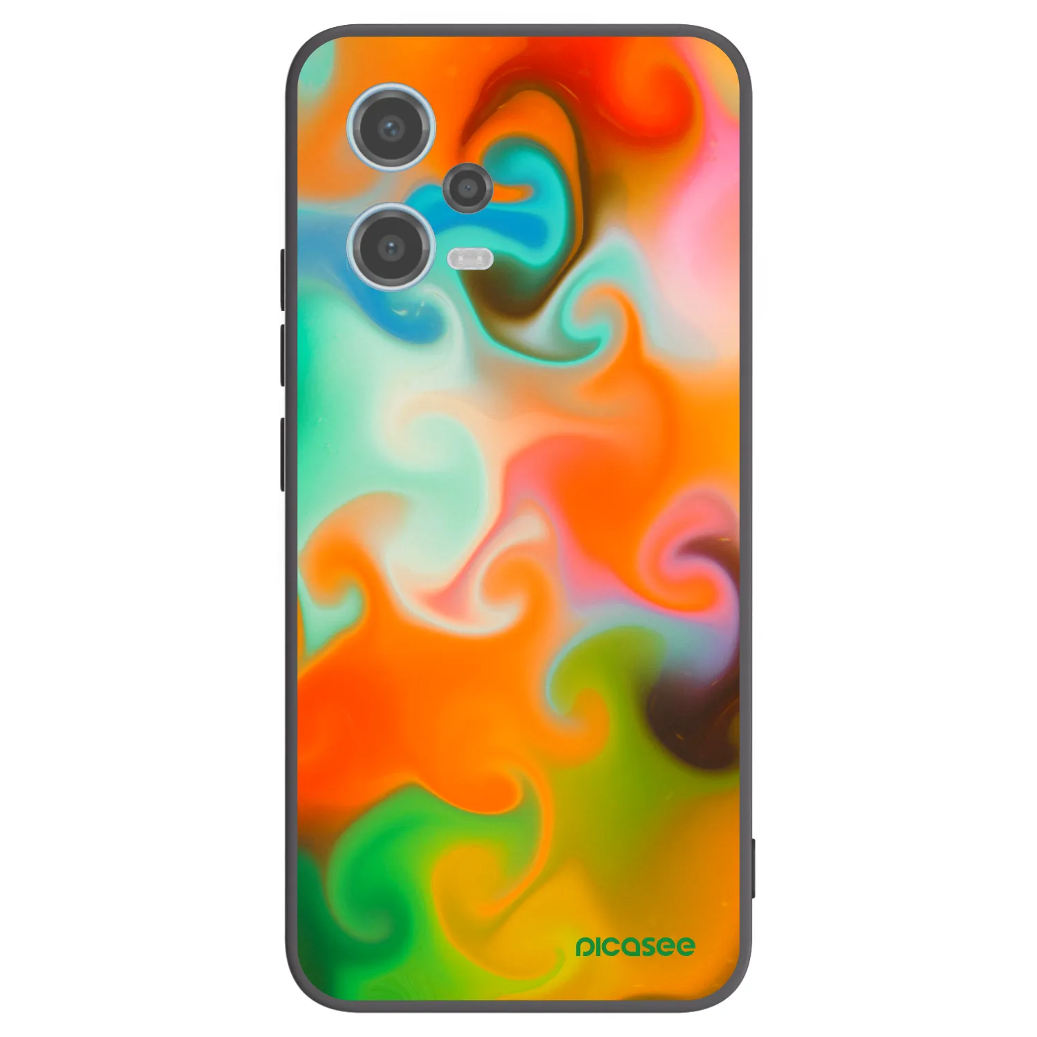 Picasee silikonowe czarne etui na Xiaomi Redmi Note 12 5G - Juice