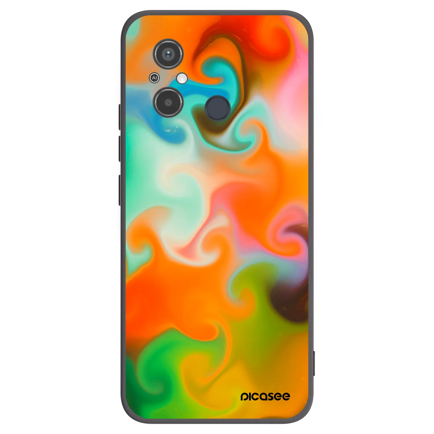 Picasee silikonowe czarne etui na Xiaomi Redmi 12C - Juice